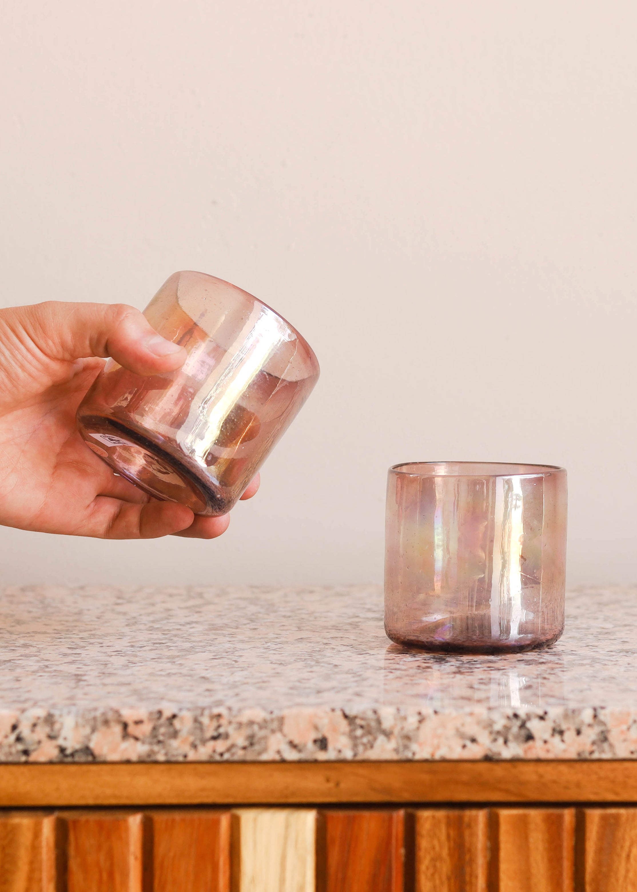 Amethyst Lustre Glass Tumbler - 2 sizes