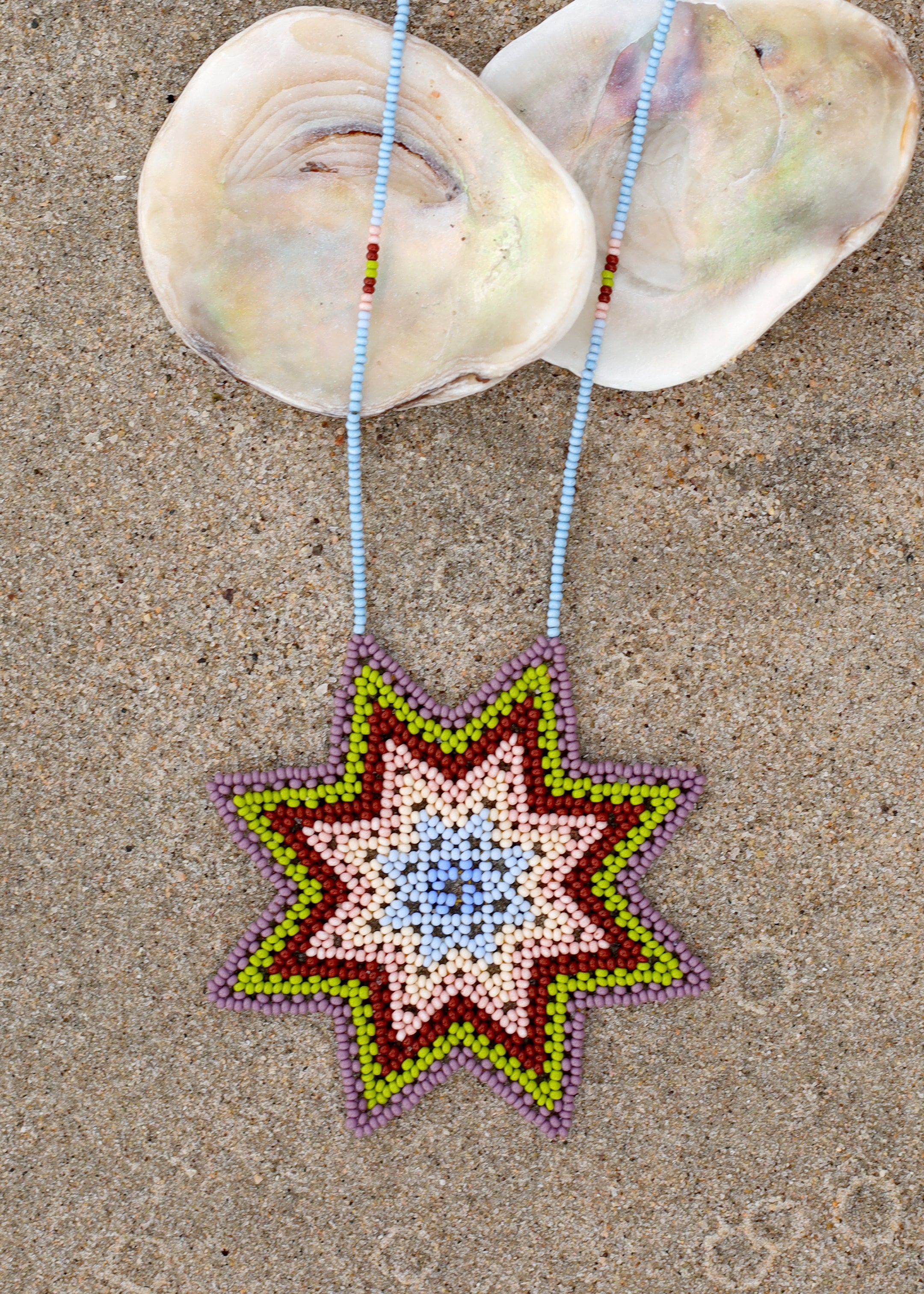 Native American - Beaded Morning Star Necklace