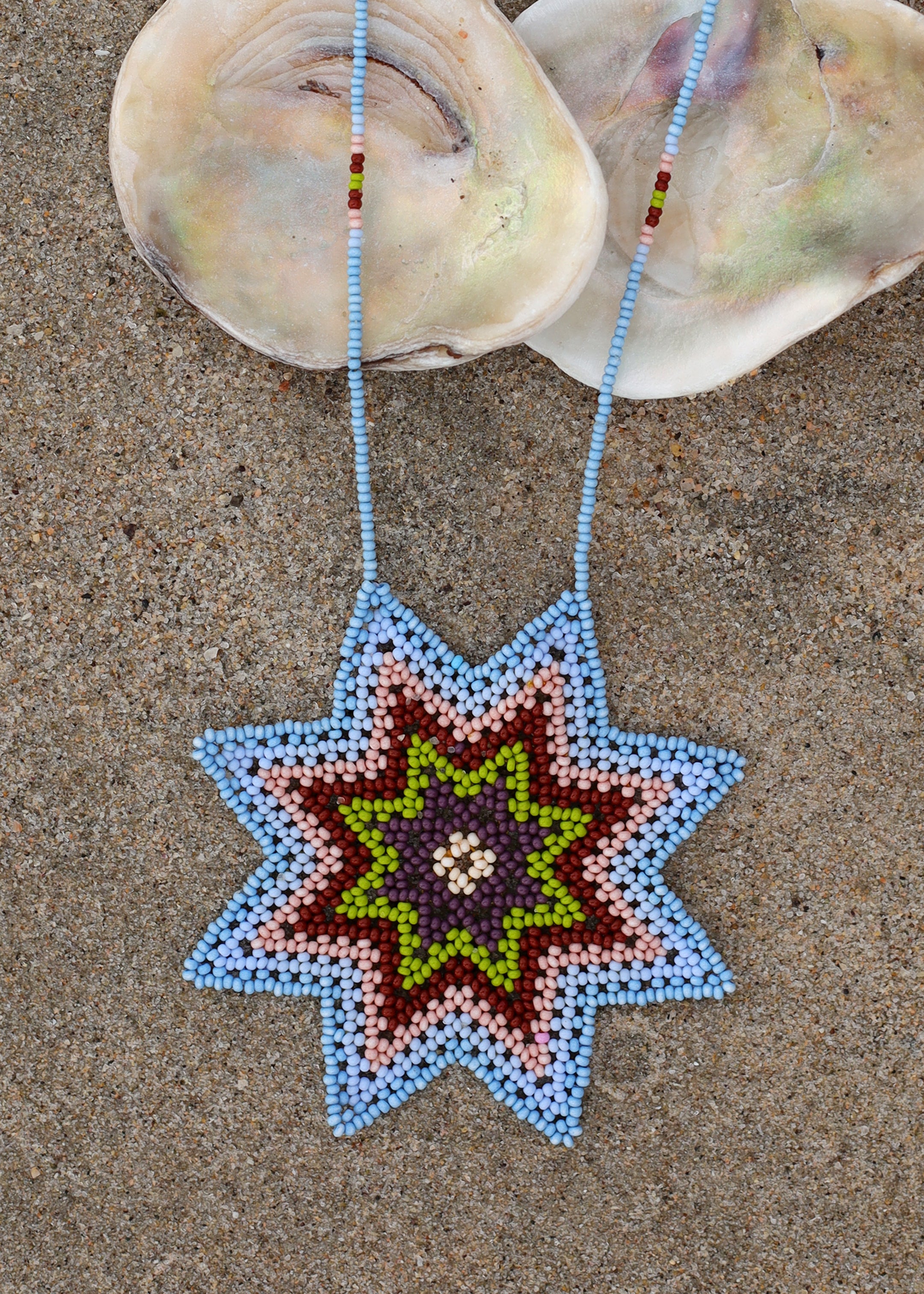 Native American - Beaded Morning Star Necklace