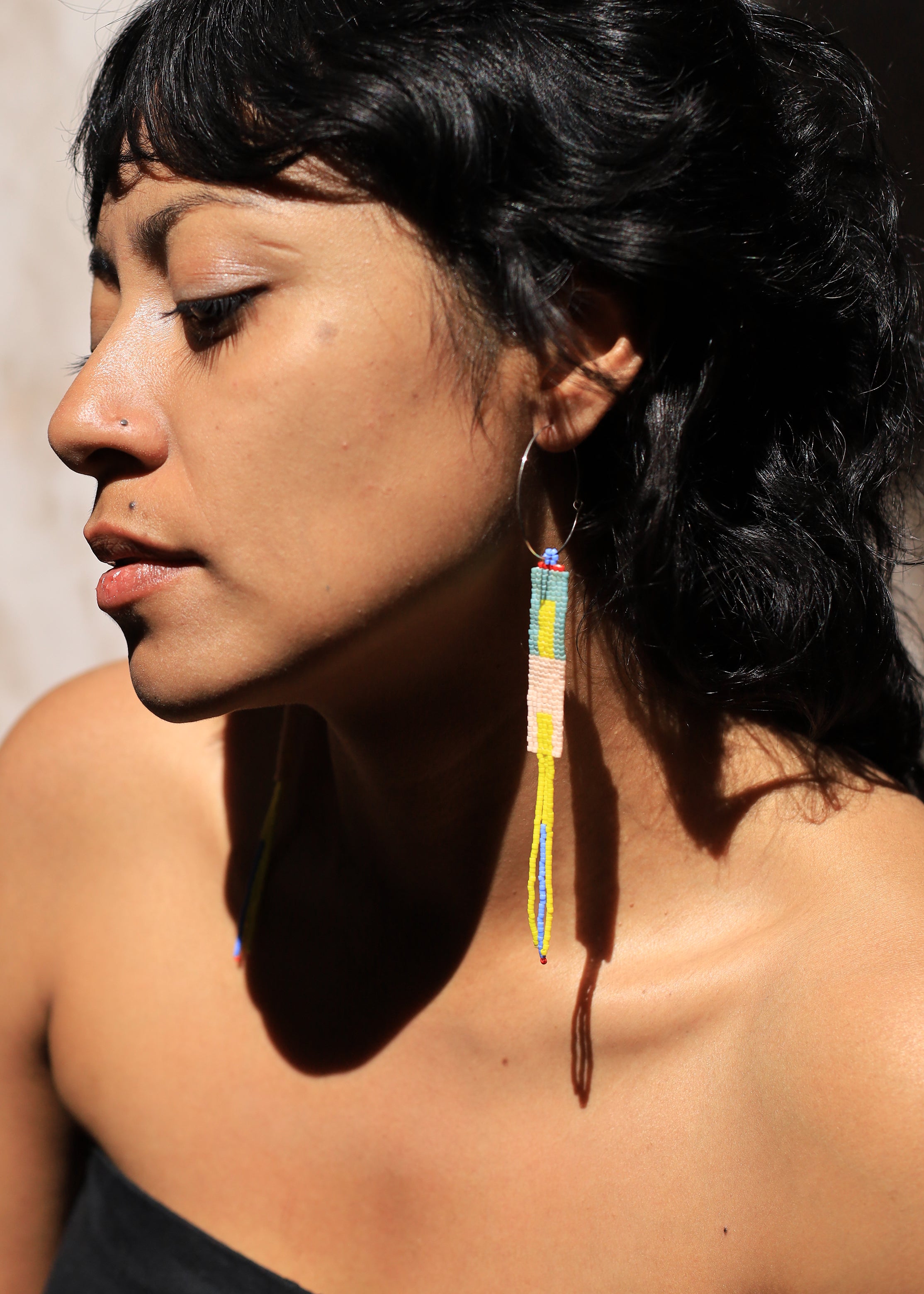 ēska askī x LUZ Collection - Native American Hand Beaded Earrings