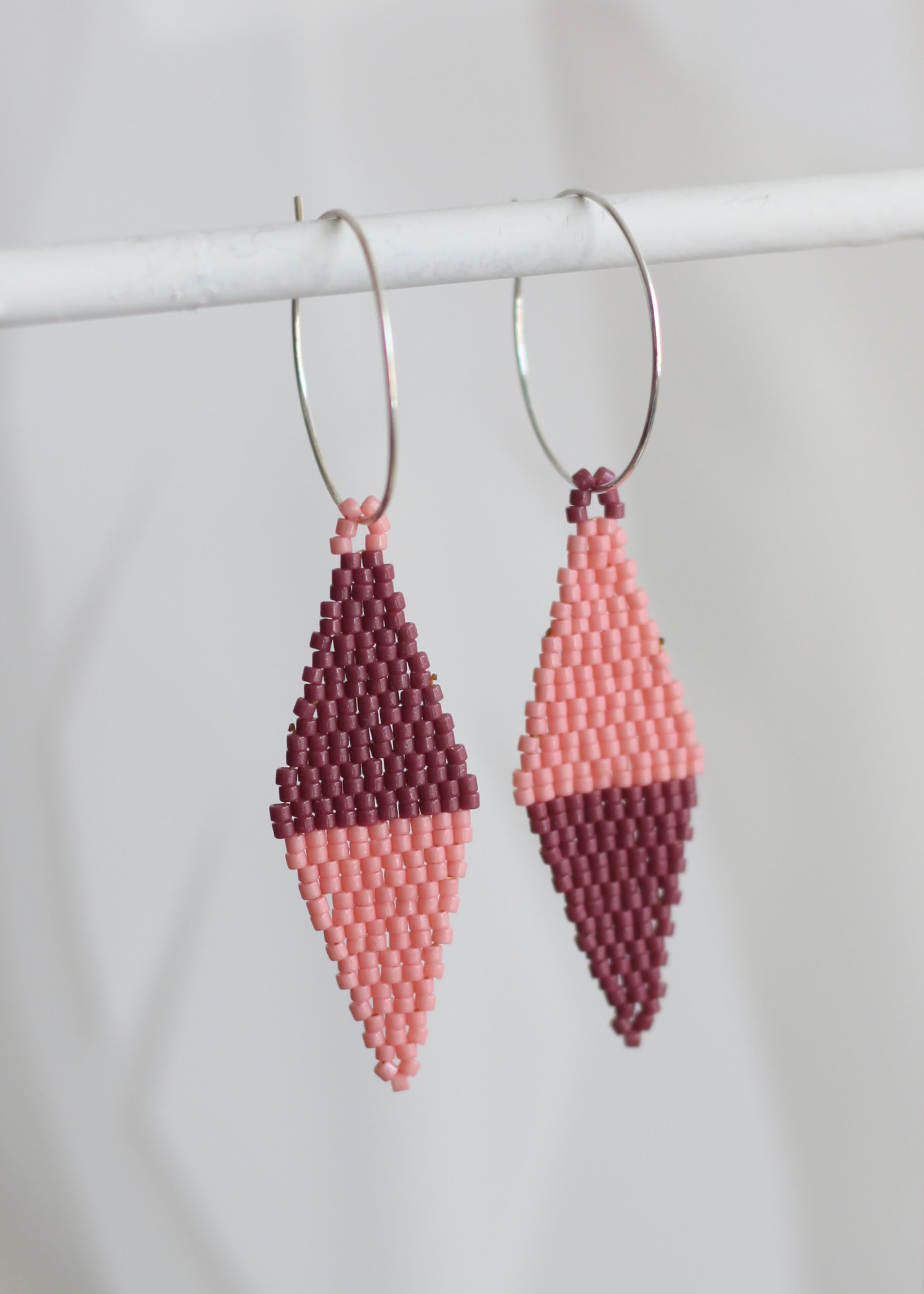 Native American - Wixárika Beaded Earrings Japanese Glass Seed Beads (Copy)