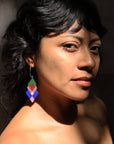 ēska askī x LUZ Collection - Native American Hand Beaded Earrings - Berry Season