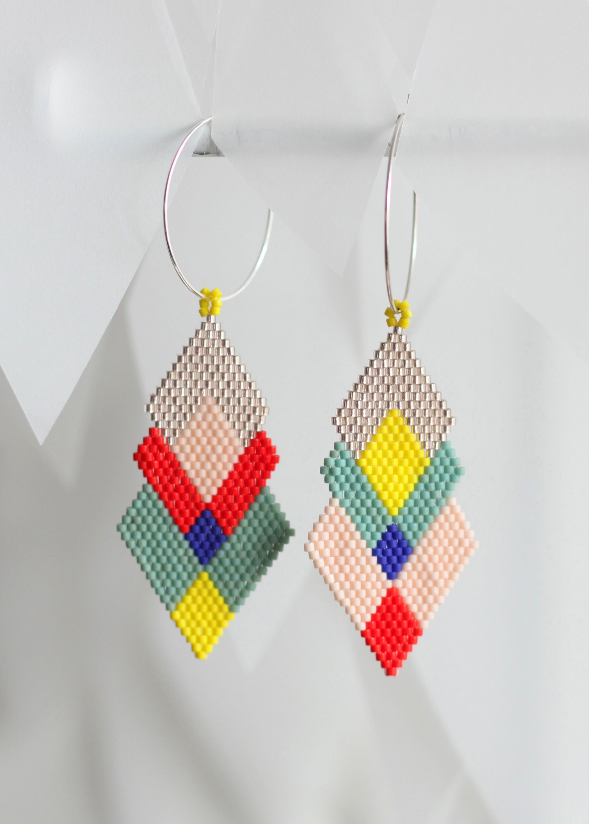 ēska askī x LUZ Collection - Native American Hand Beaded Earrings - Sundance