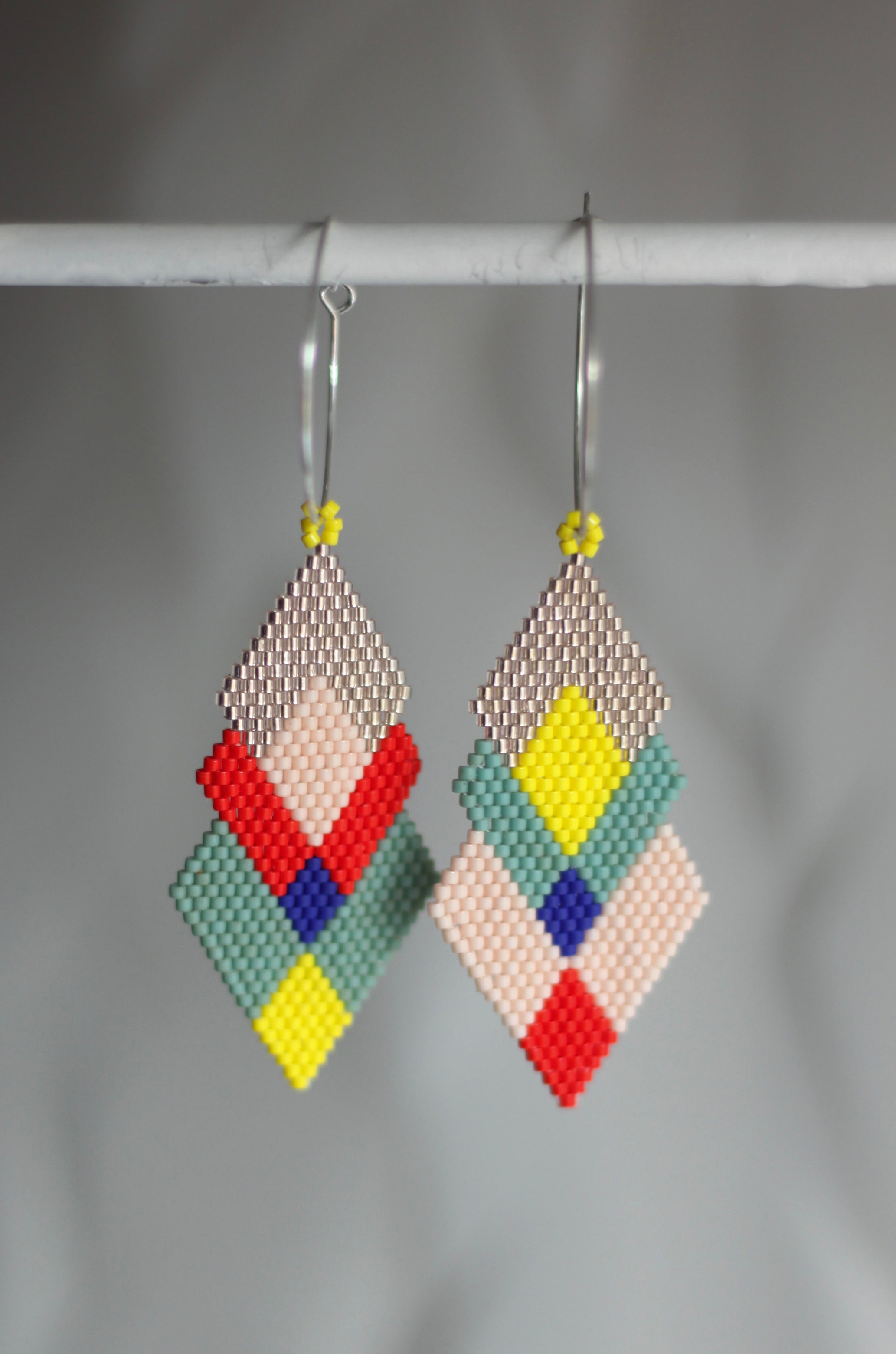 ēska askī x LUZ Collection - Native American Hand Beaded Earrings - Sundance