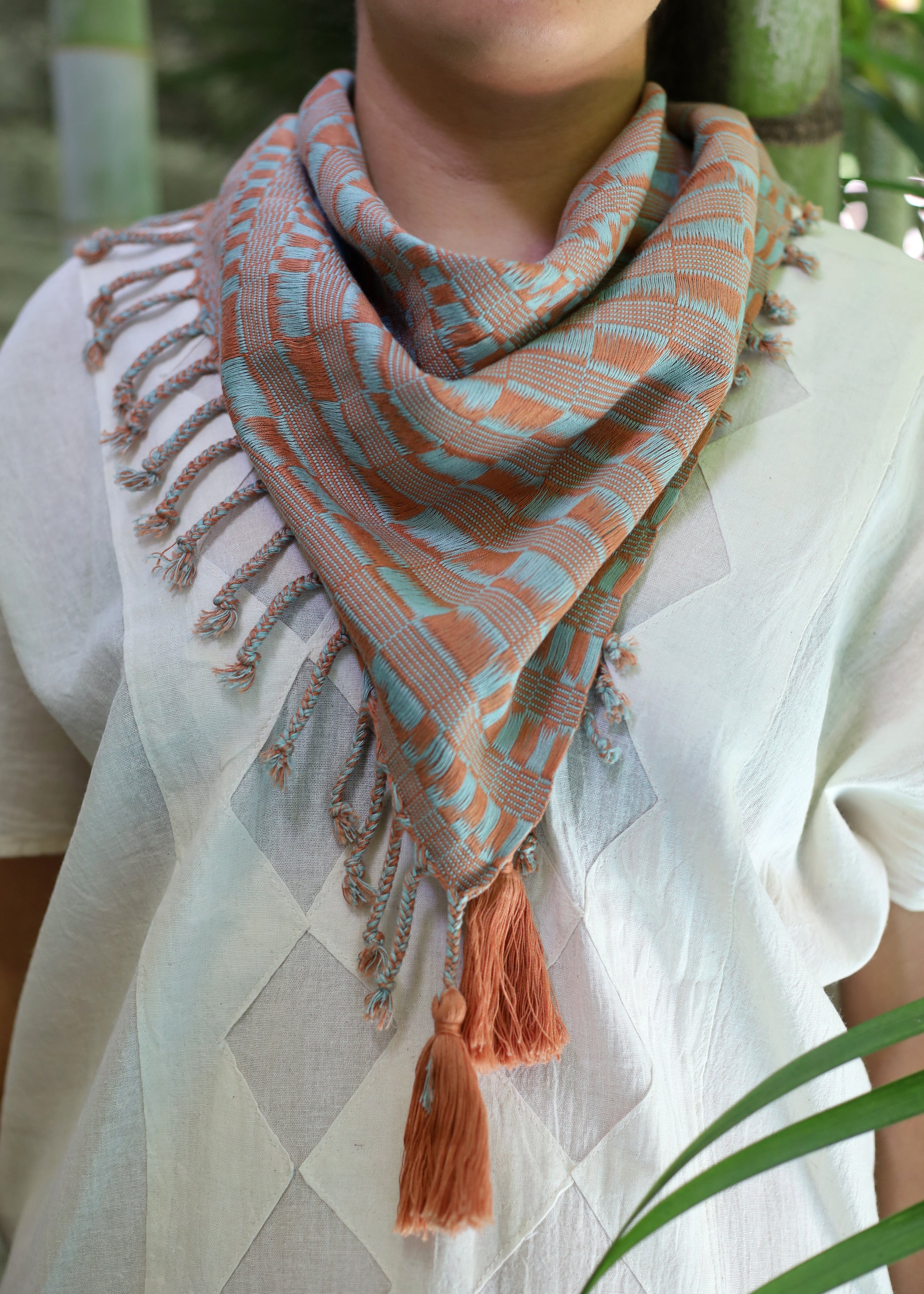 Indigenous - Maya Made - Hand Woven Cotton Scarf - Sunrise