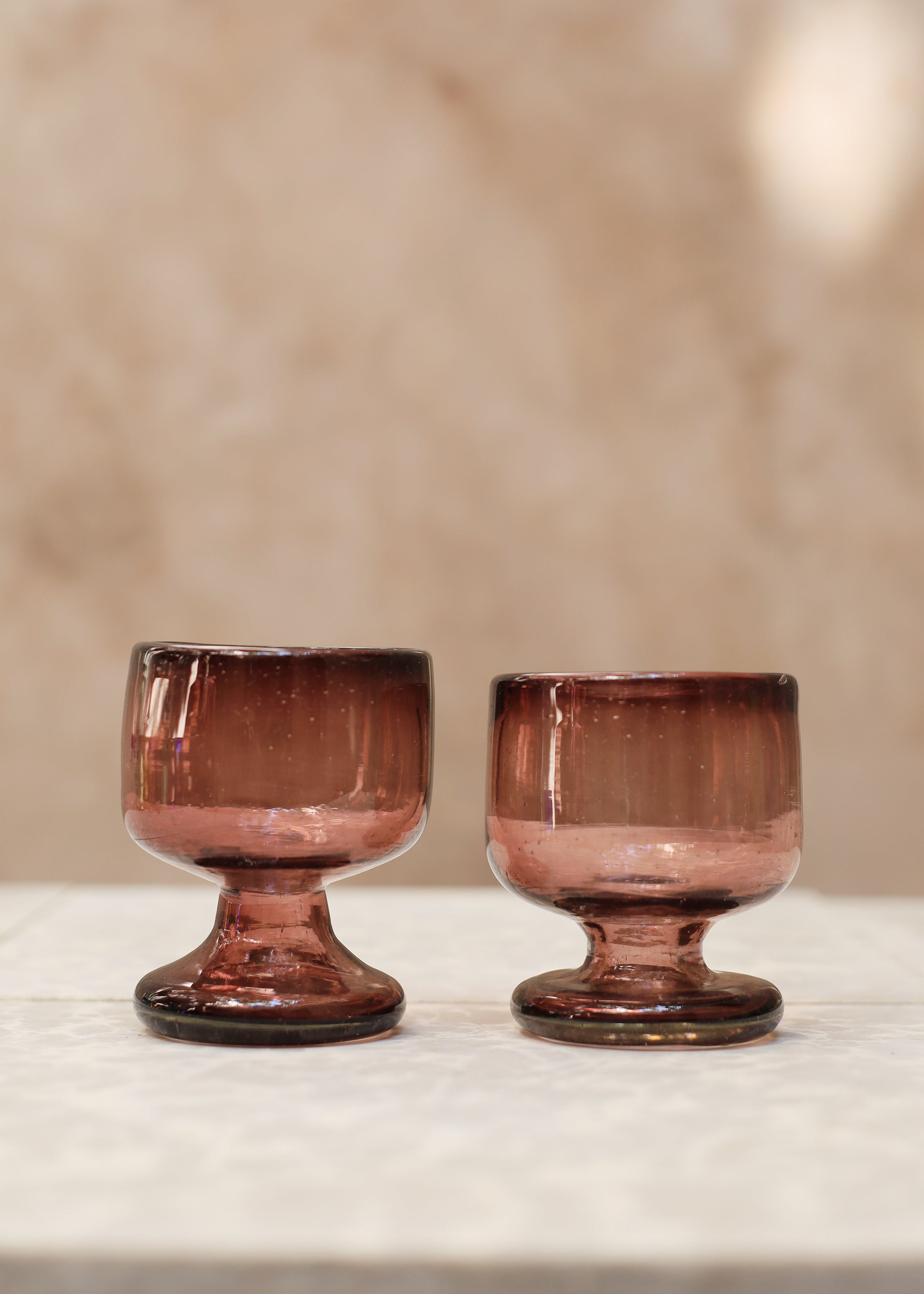 Hand Blown Glass Copa - Amethyst - 8 ounces - 250 ml