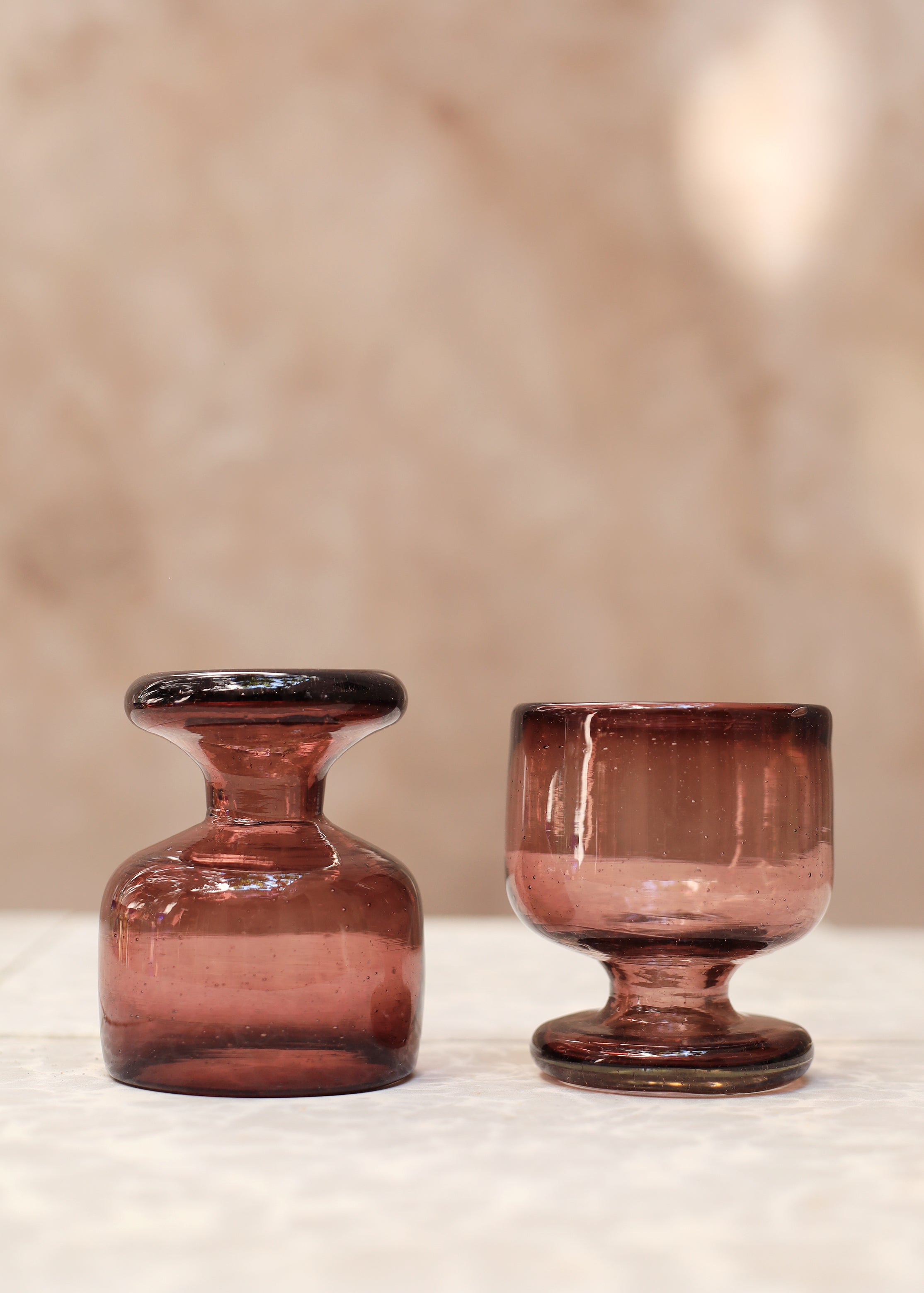 Hand Blown Glass Copa - Amethyst - 8 ounces - 250 ml