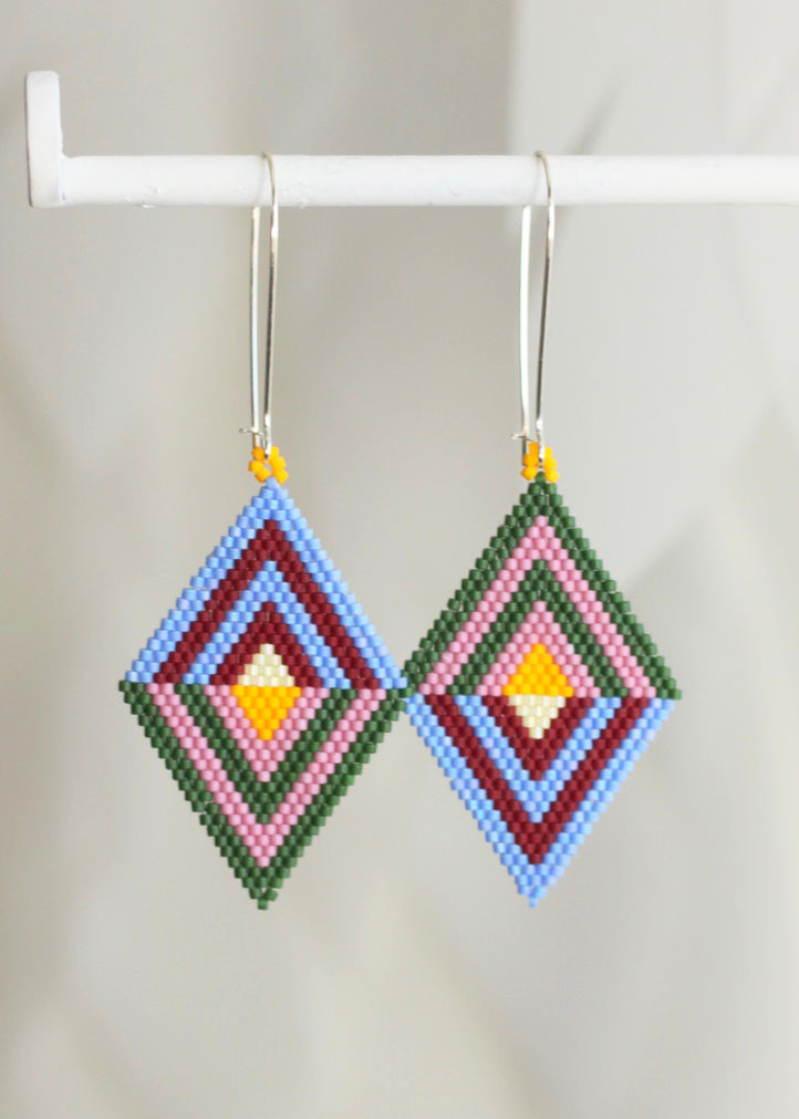 ēska askī x LUZ Collection - Native American Hand Beaded Earrings
