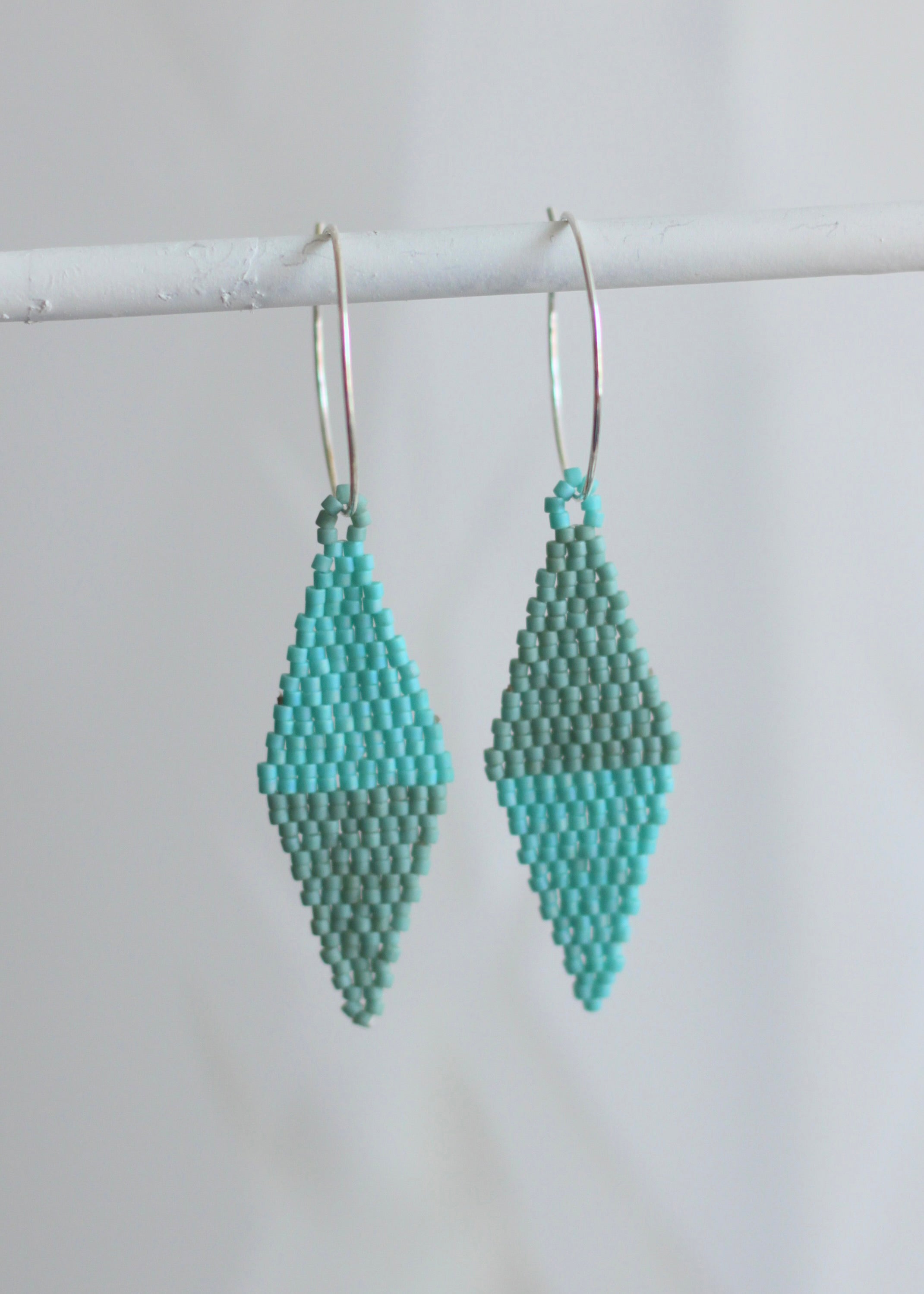 Native American - Wixárika Beaded Earrings Japanese Glass Seed Beads