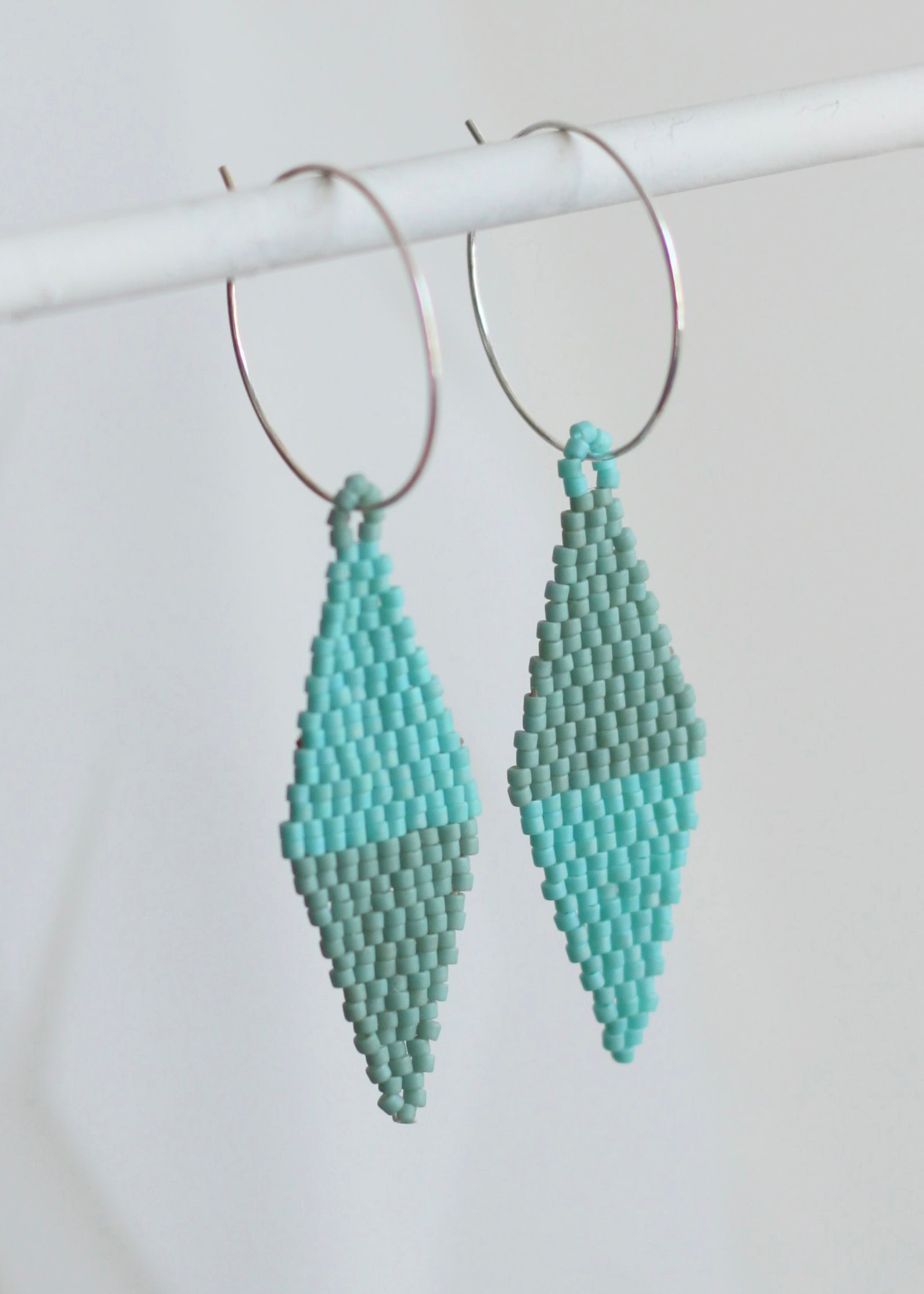 Native American - Wixárika Beaded Earrings Japanese Glass Seed Beads