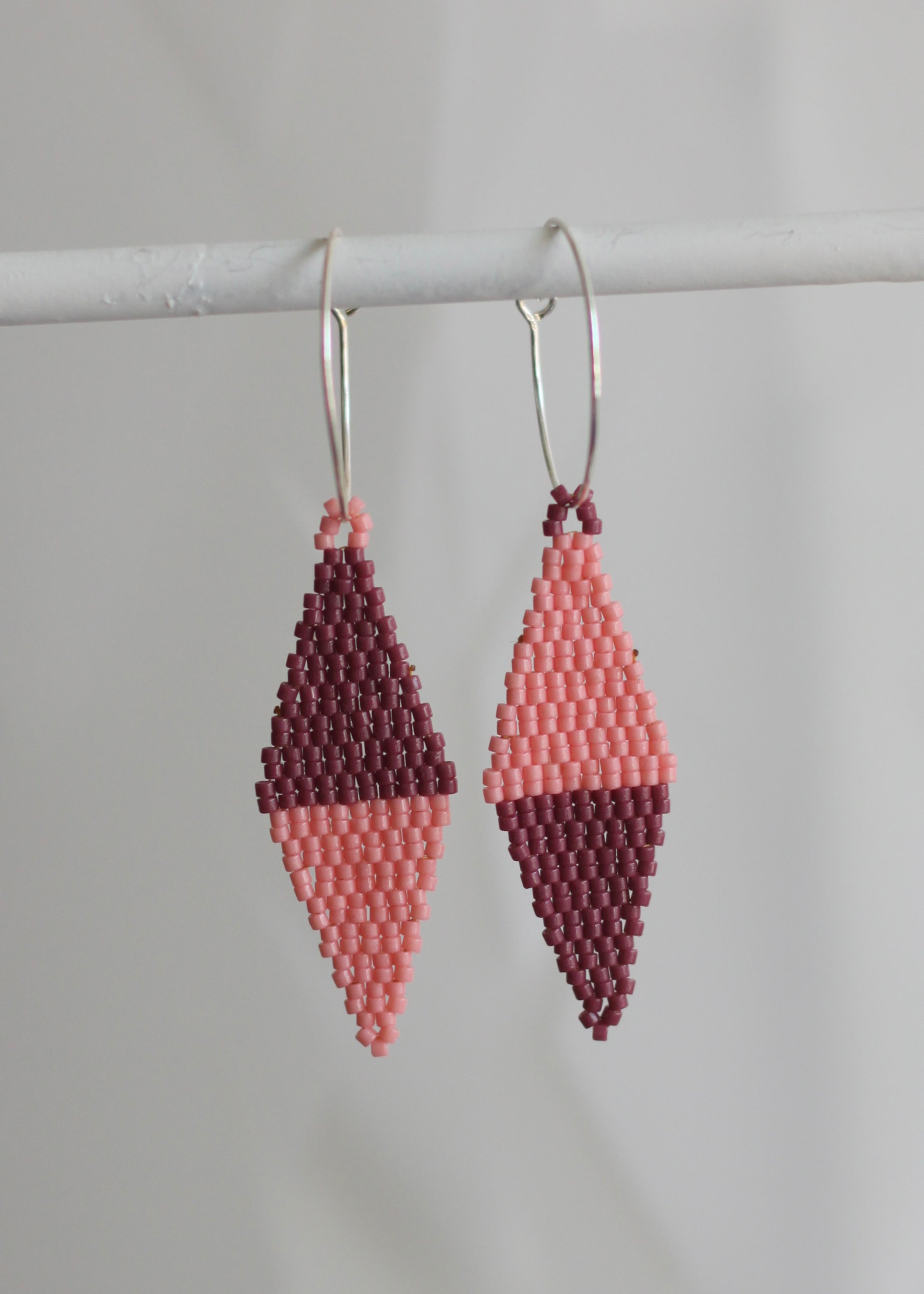 Native American - Wixárika Beaded Earrings Japanese Glass Seed Beads (Copy)