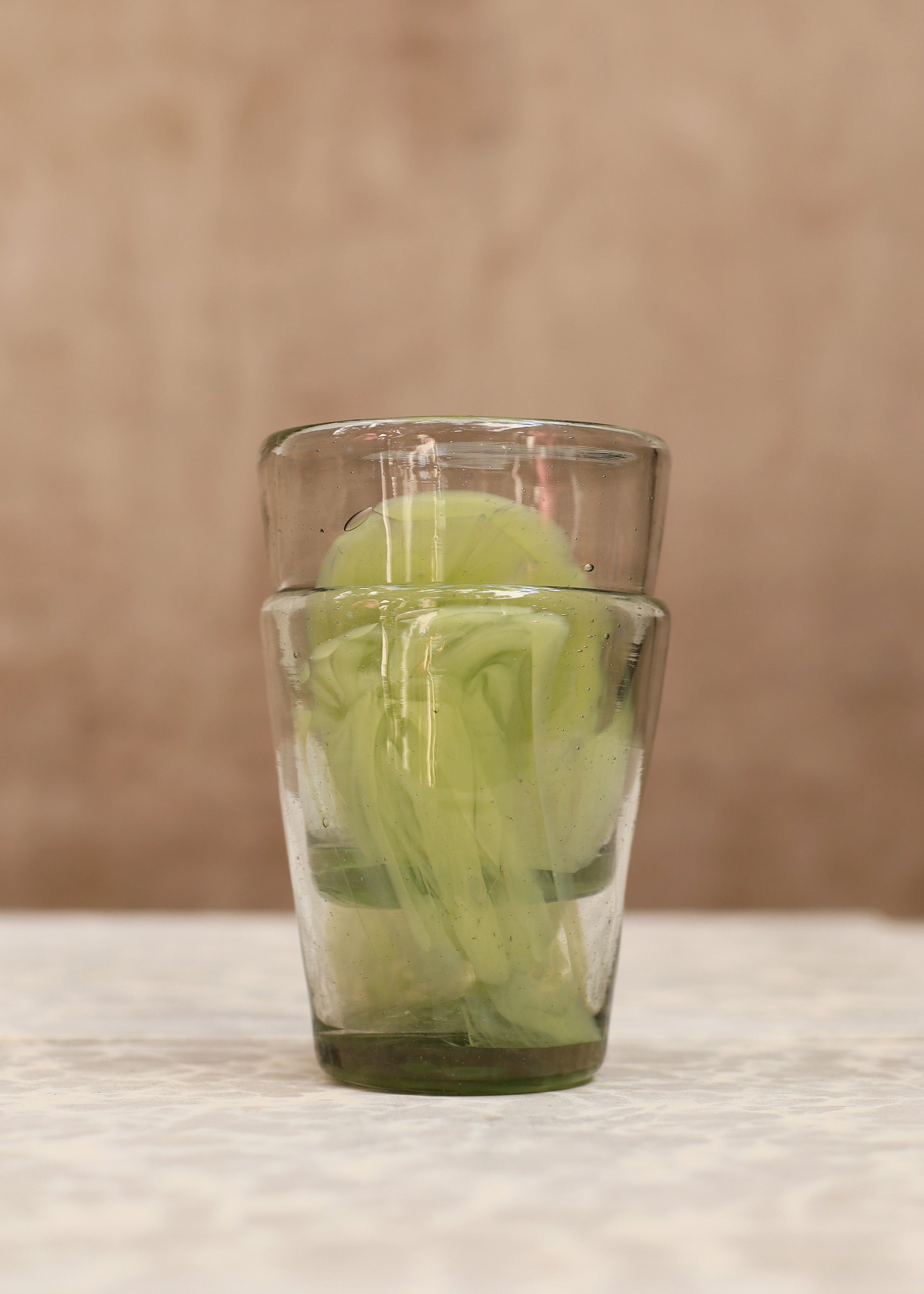 Stacking Cloud Glass Tumbler - Green - 10 ounces - 300 ml