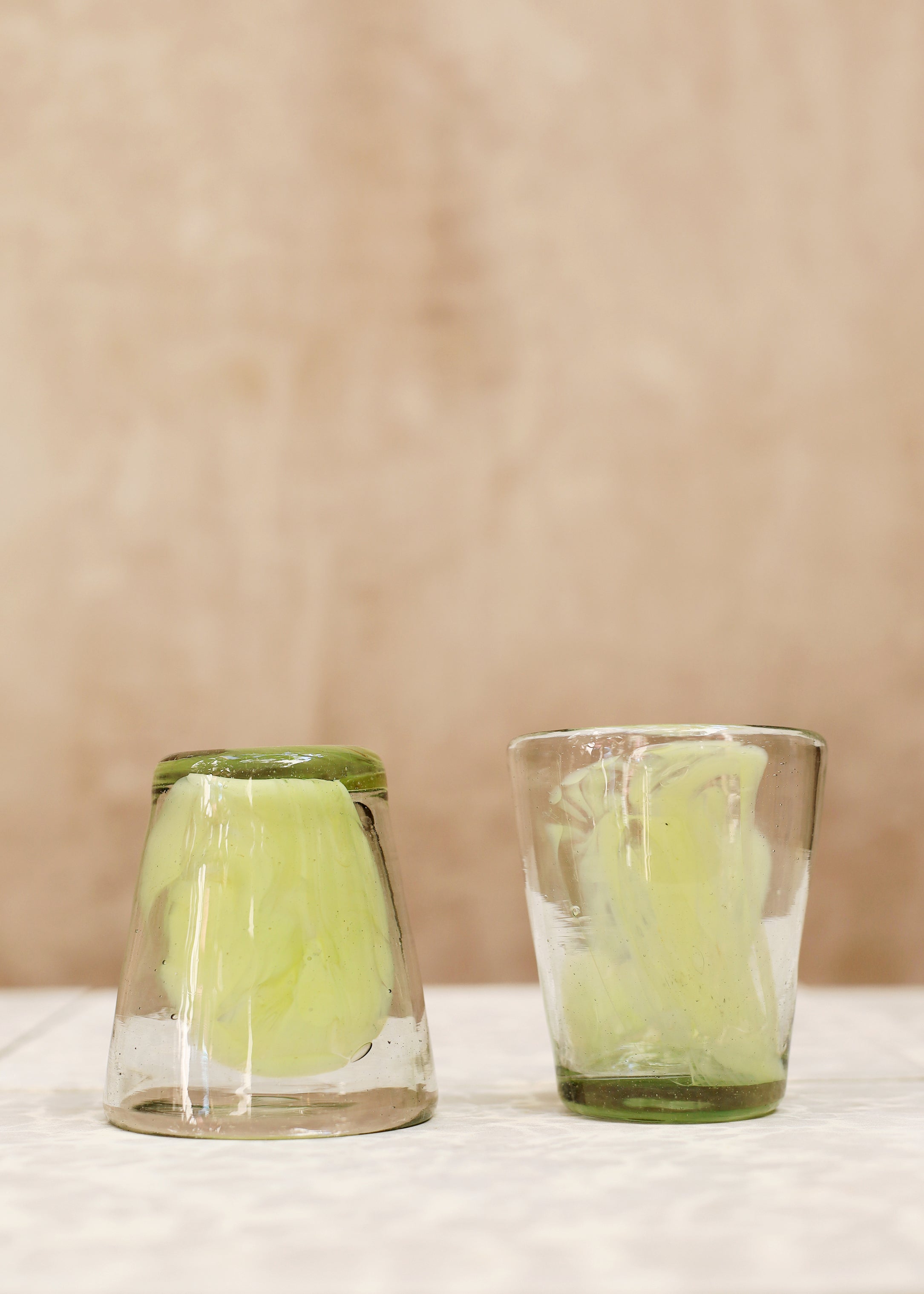 Stacking Cloud Glass Tumbler - Green - 10 ounces - 300 ml