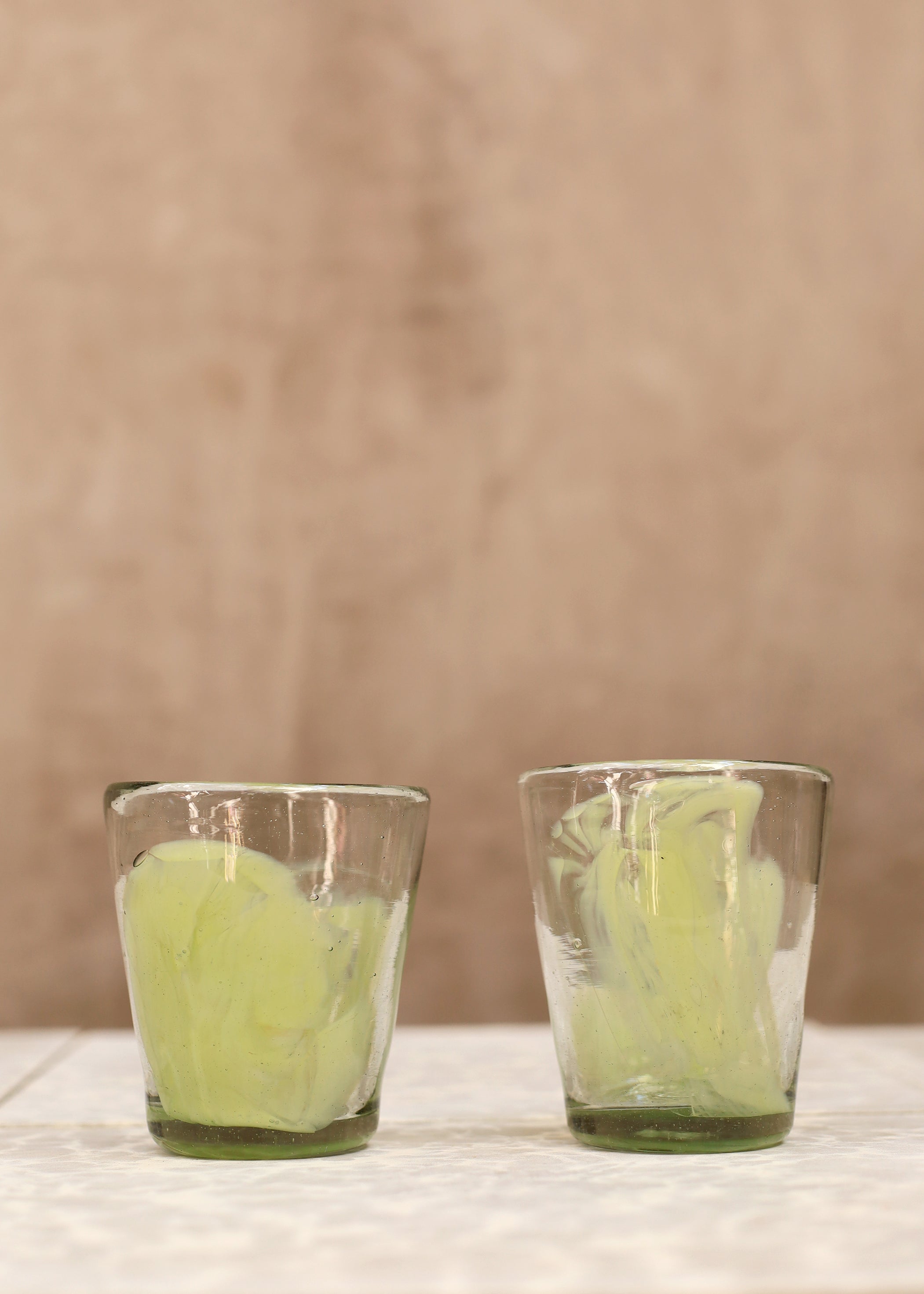 Stacking Cloud Glass Tumbler - Green - 10 ounces - 300 ml