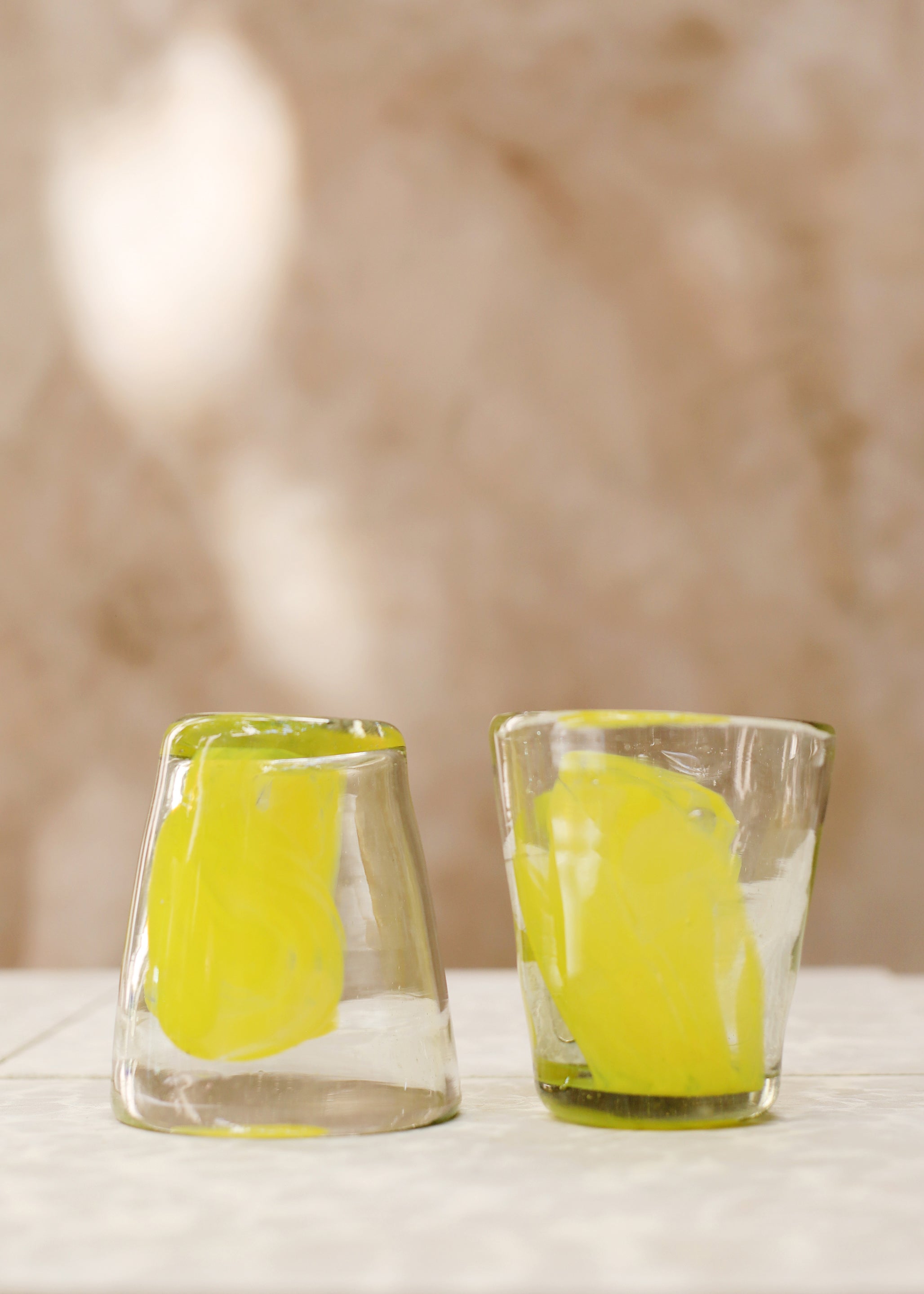 Stacking Cloud Glass Tumbler - Yellow - 10 ounces - 300 ml