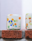 Hand Blown - Confetti Glass Tumbler - 8 ounces - 250 ml