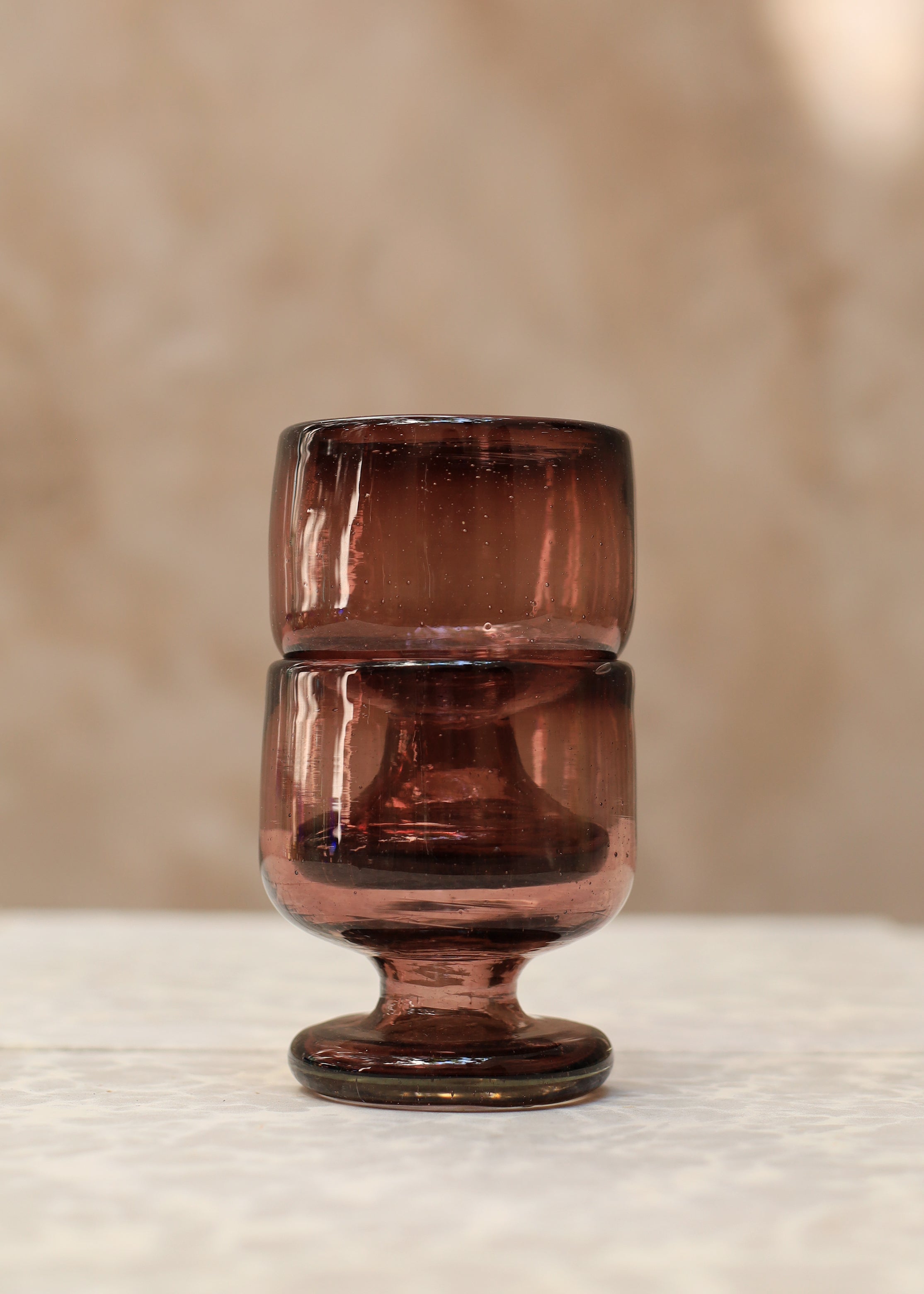 Hand Blown Glass Copa - Amethyst - 8 ounces - 250 ml