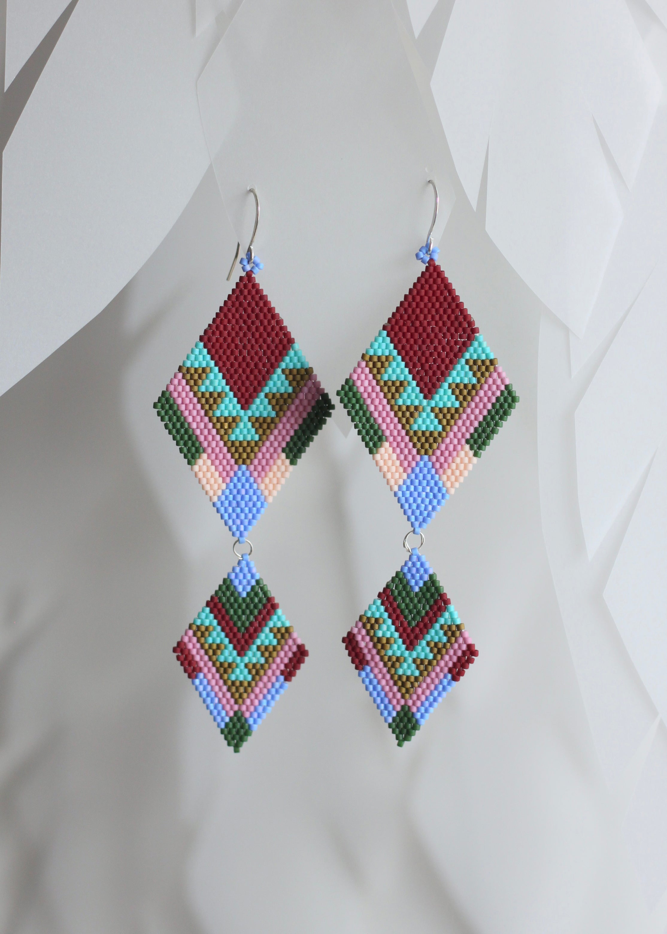 ēska askī x LUZ Collection - Native American Hand Beaded Earrings