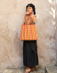 Hand Woven - Las Rayas Tote - Bright Gingham