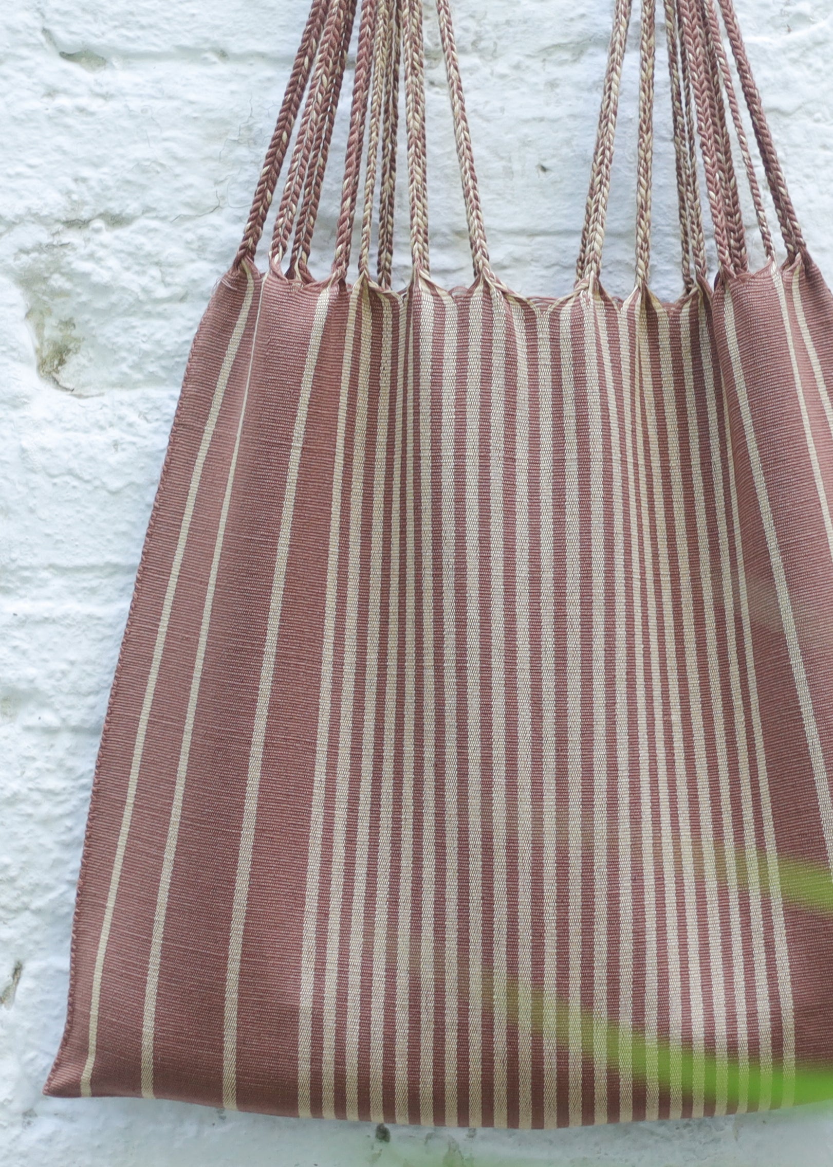 Hand Woven - Las Rayas Tote - Café con Leche