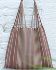 Hand Woven - Las Rayas Tote - Café con Leche