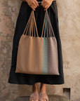 Hand Woven - Las Rayas Tote - Heather / Dune