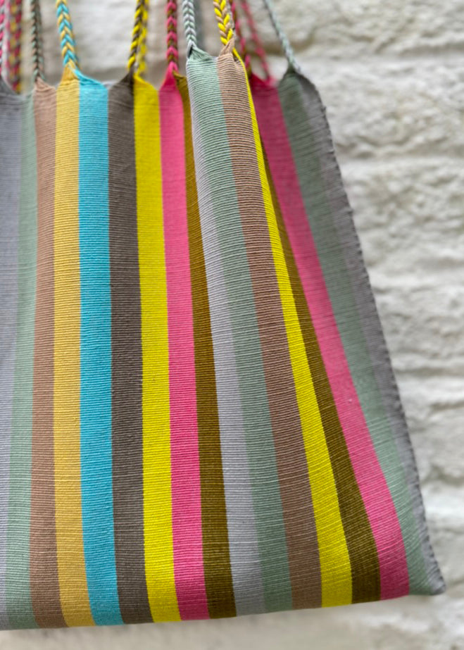 Hand Woven - Las Rayas Tote - El Invierno