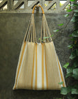 Hand Woven - Las Rayas Tote - Gold Stripe