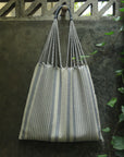Hand Woven - Las Rayas Tote - Grey Stripe