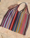 Hand Woven - Las Rayas Tote - Gruesita Grey