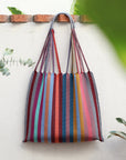 Hand Woven - Las Rayas Tote - Gruesita Grey