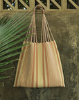 Hand Woven - Las Rayas Tote - K'un-tzoh- Light Pink