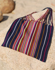 Las Rayas Tote - Navy with Rainbow Stripe