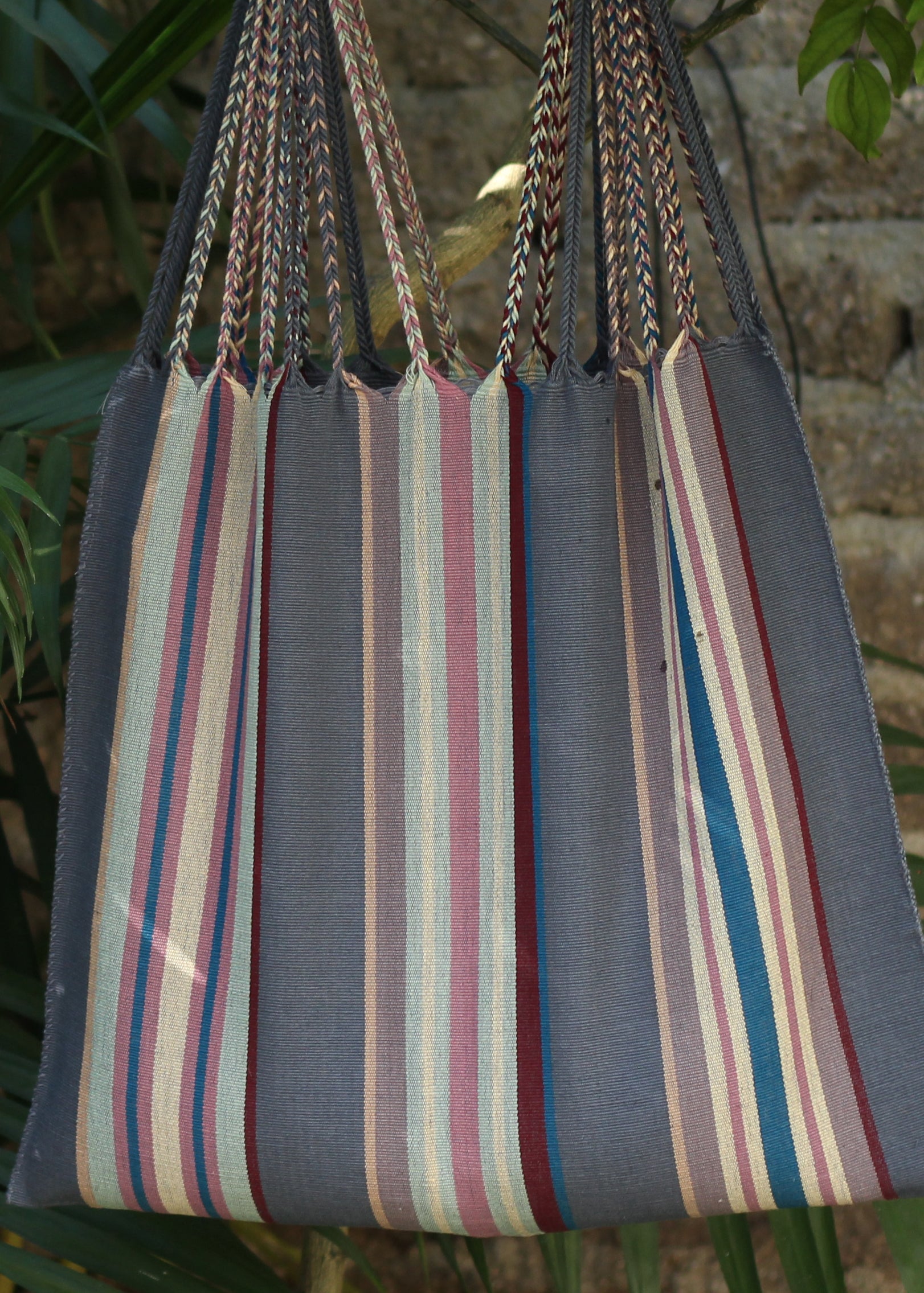 Hand Woven - Las Rayas Tote - Rain