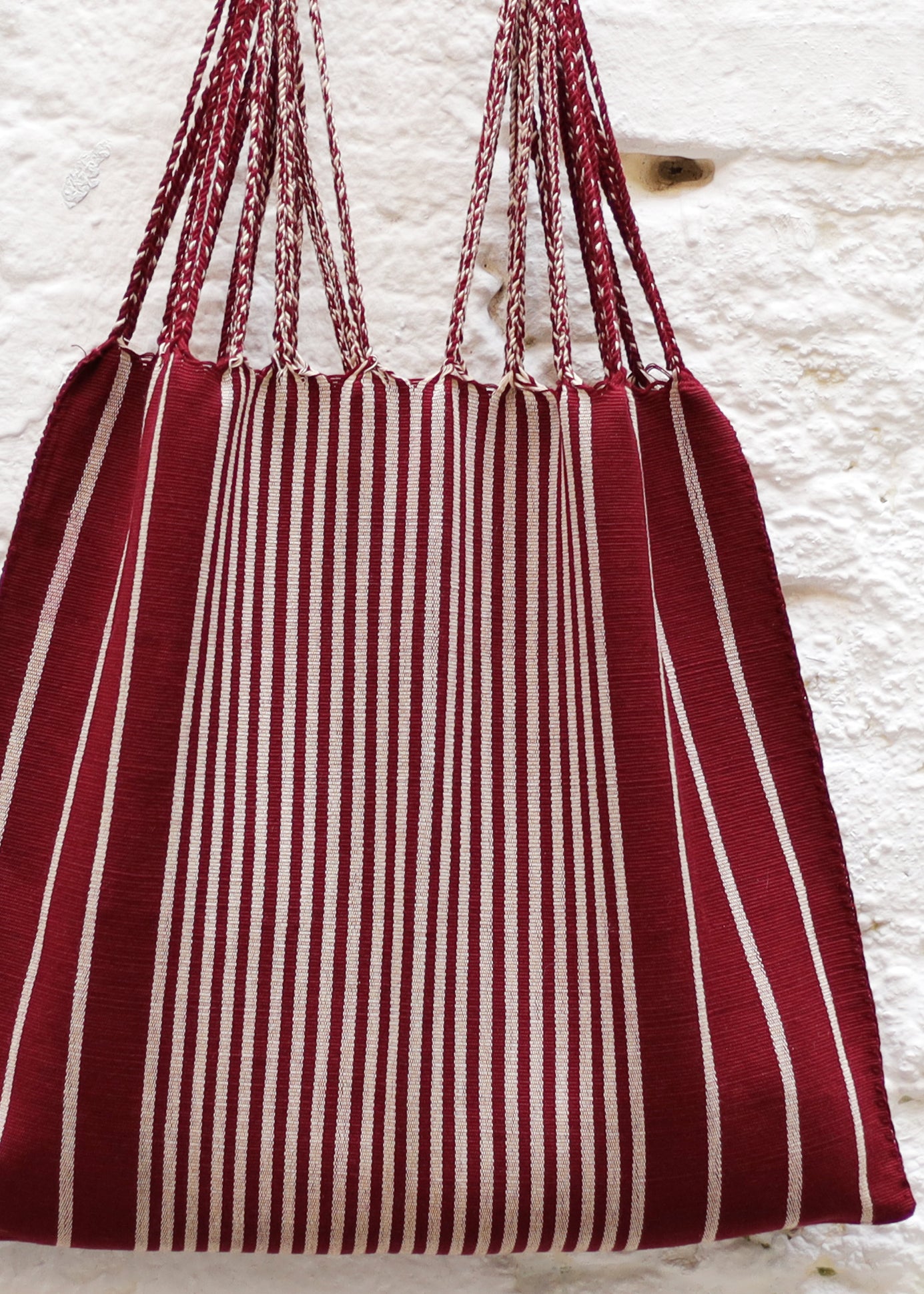 Hand Woven - Las Rayas Tote - Sangria