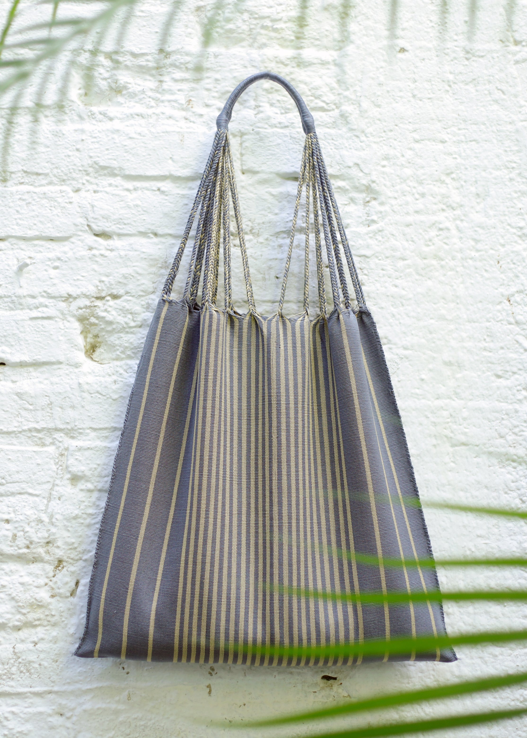 Hand Woven - Las Rayas Tote - Slate