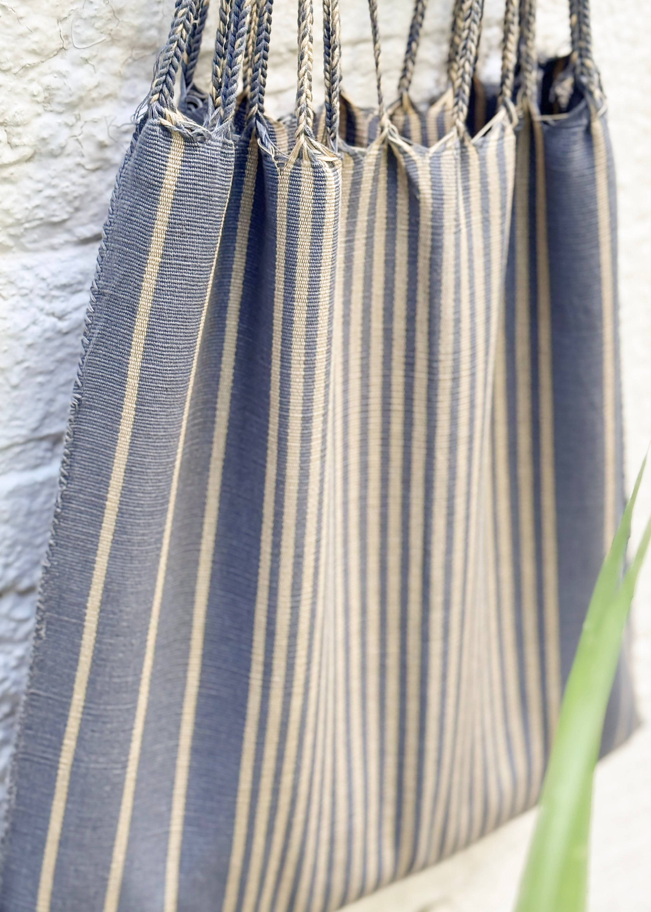 Hand Woven - Las Rayas Tote - Slate