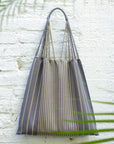 Hand Woven - Las Rayas Tote - Slate