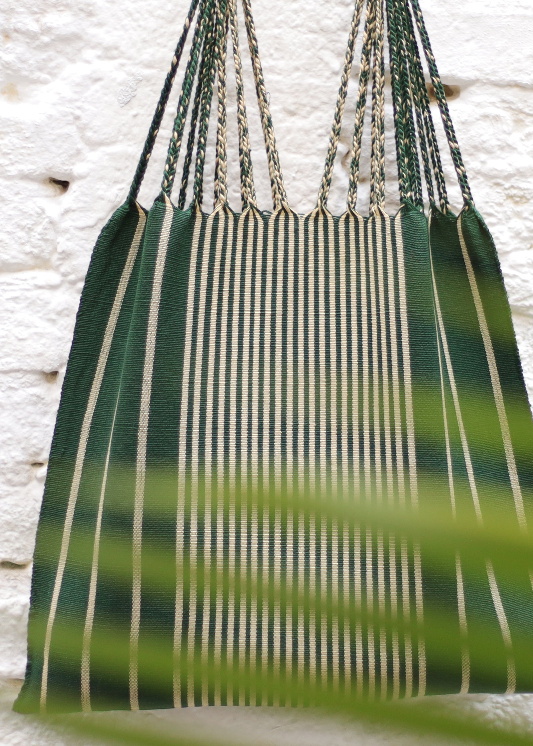 Hand Woven - Las Rayas Tote - Verde