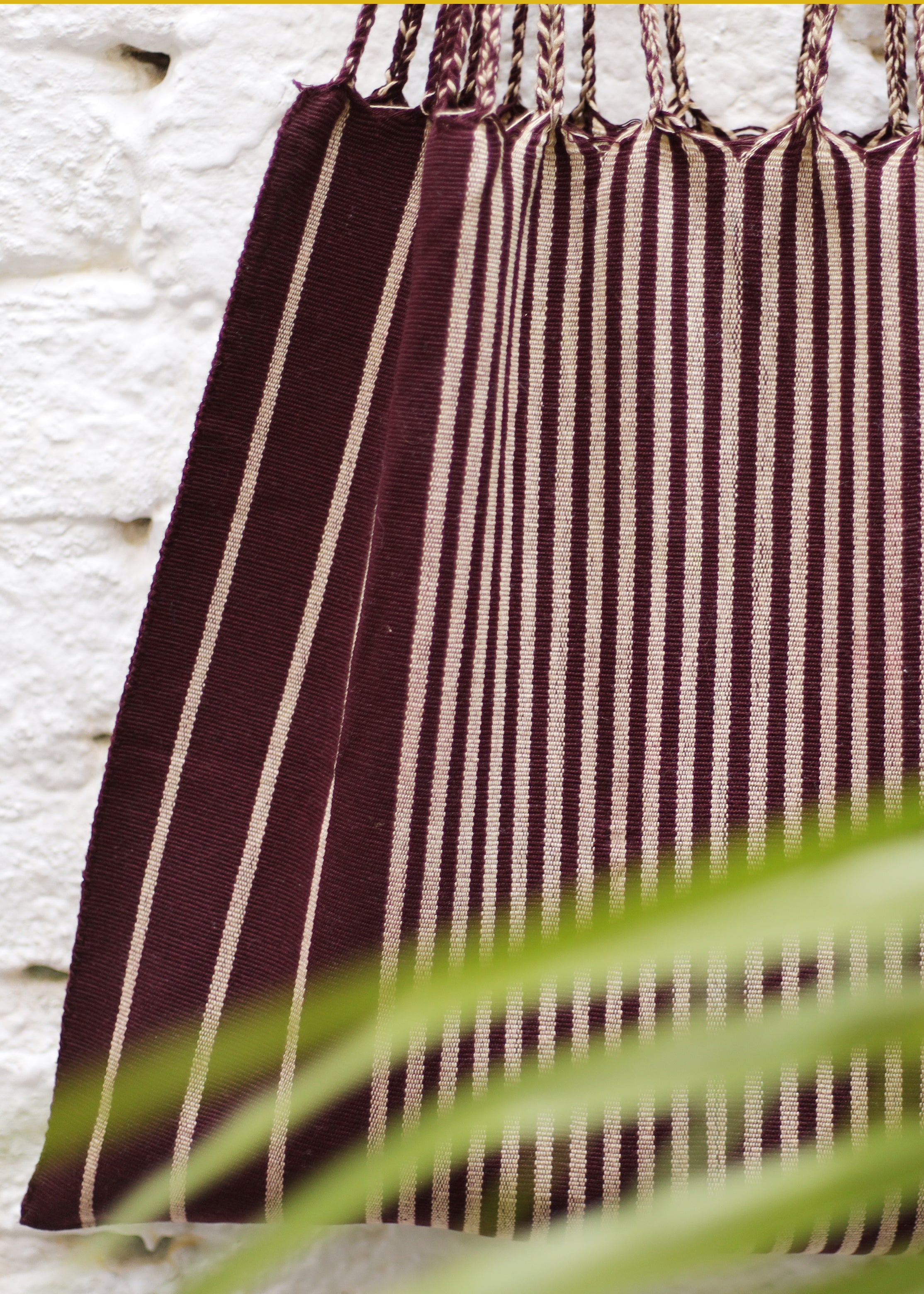 Hand Woven - Las Rayas Tote - Vino Tinto