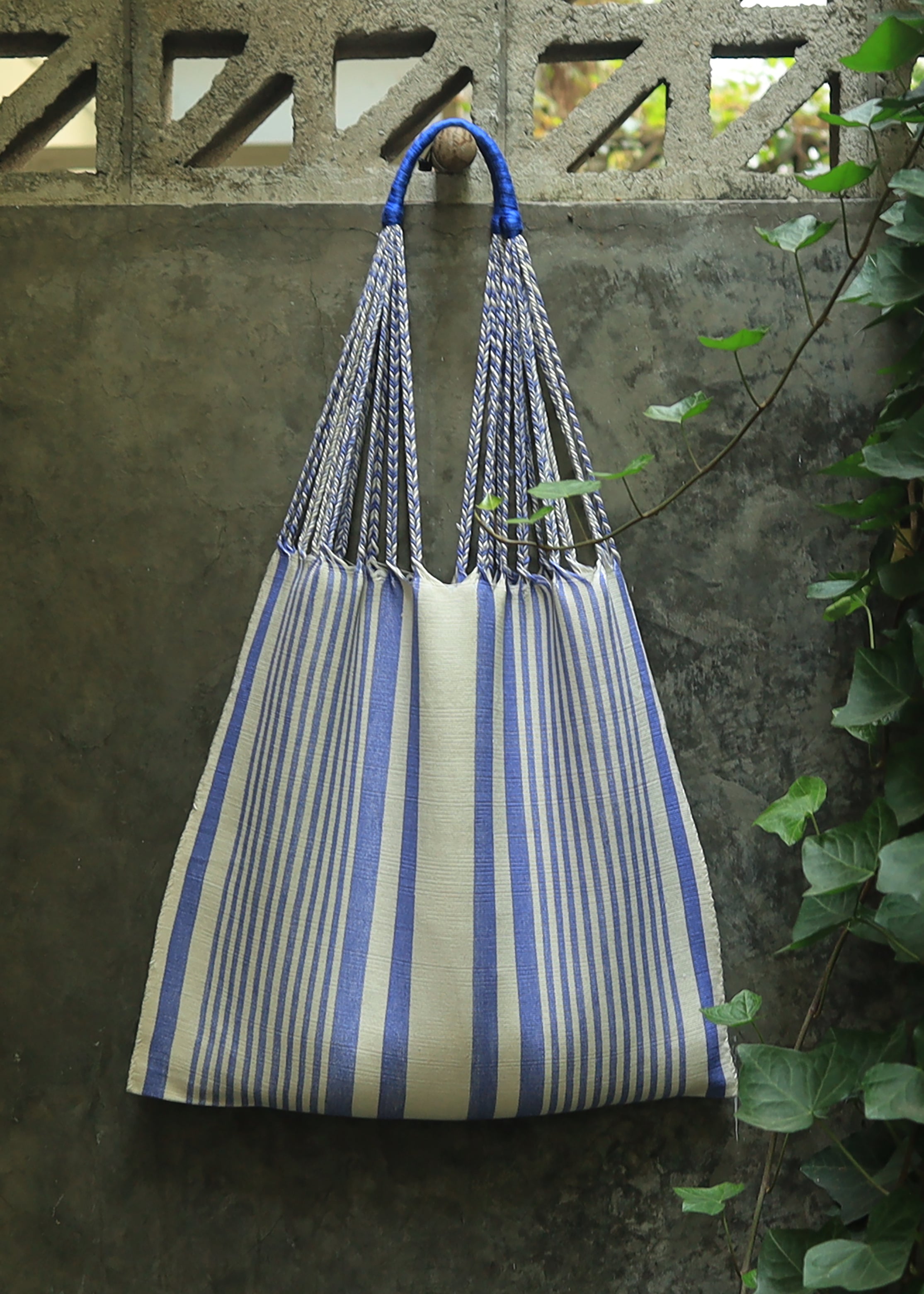 Hand Woven - Las Rayas Tote - busu'l - Violet Stripe
