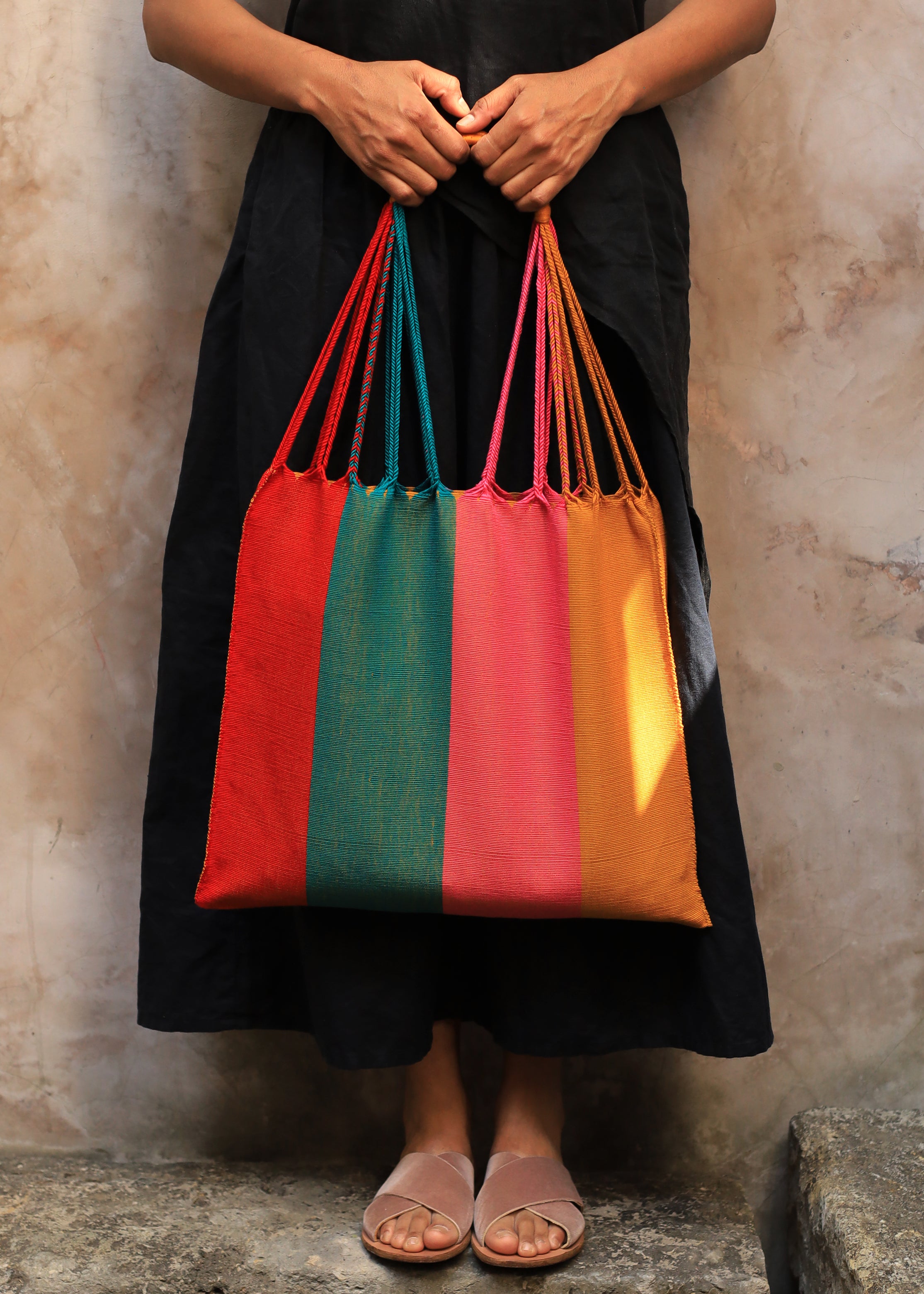 Hand Woven - Las Rayas Tote - Mar