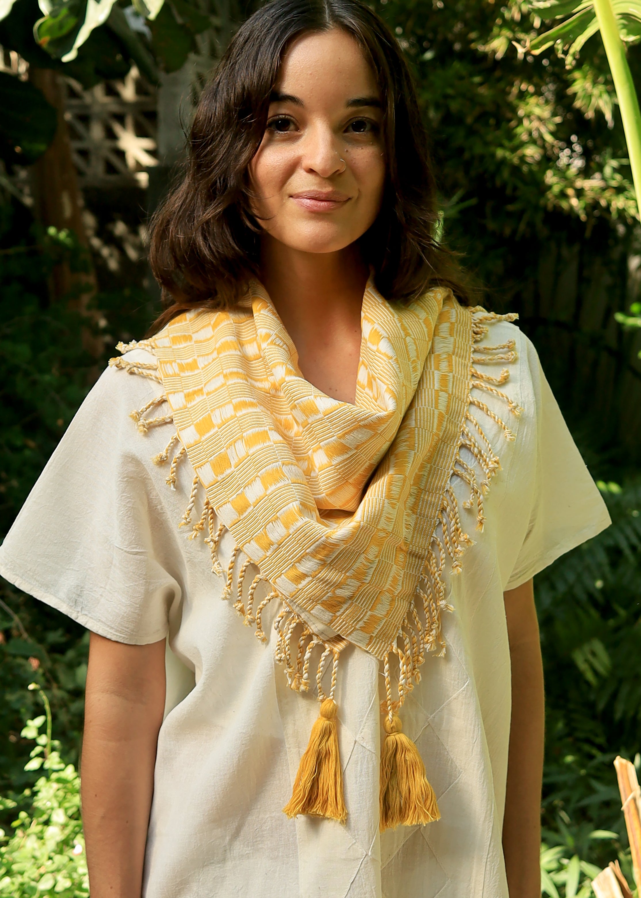 Indigenous - Maya Made - Hand Woven Cotton Scarf - Sand Dunes
