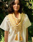 Indigenous - Maya Made - Hand Woven Cotton Scarf - Sand Dunes