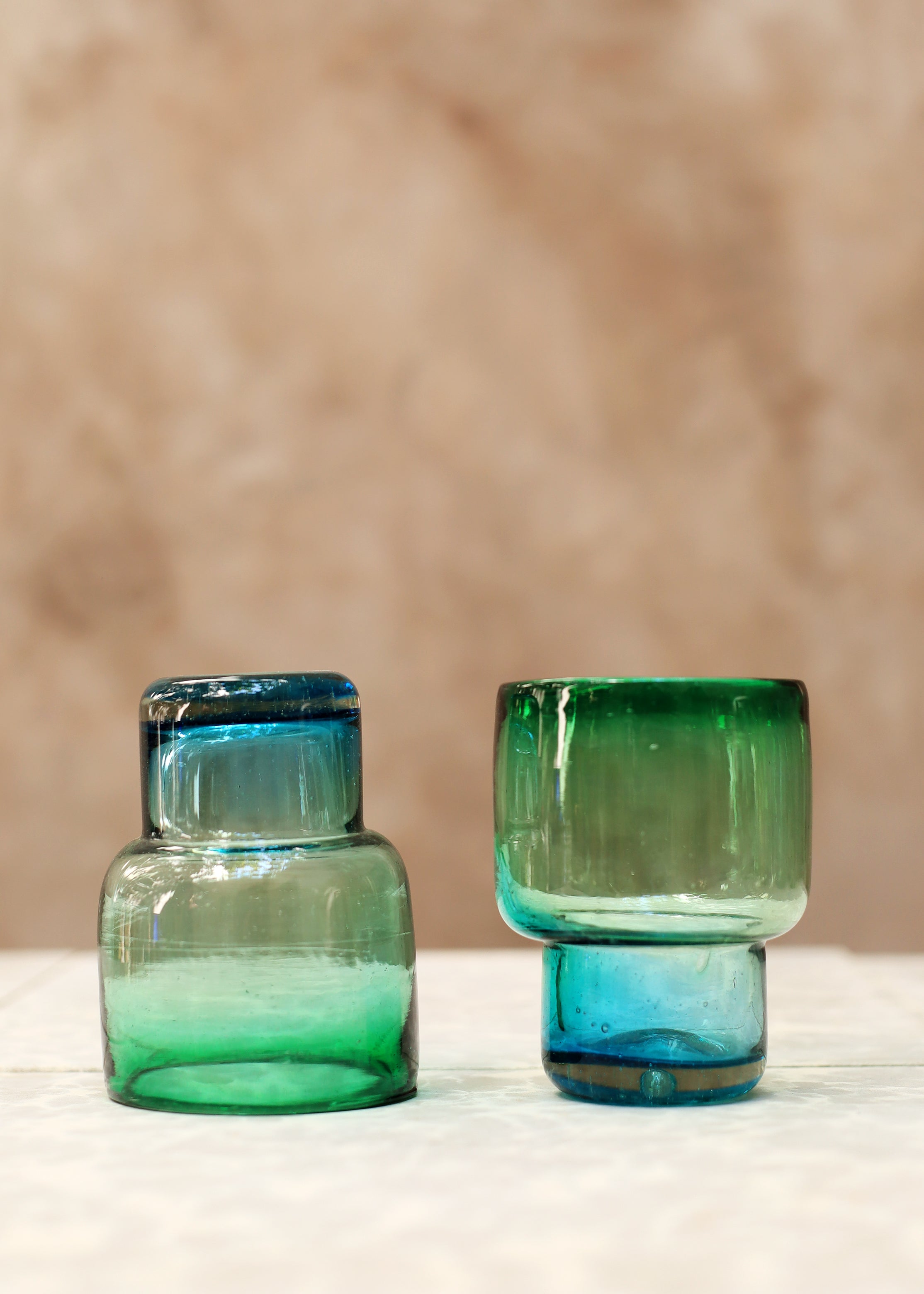 Ombré Stacking Glass Tumbler - Sea - 10 ounces - 300 ml