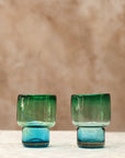 Ombré Stacking Glass Tumbler - Sea - 10 ounces - 300 ml