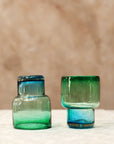 Ombré Stacking Glass Tumbler - Sea - 10 ounces - 300 ml