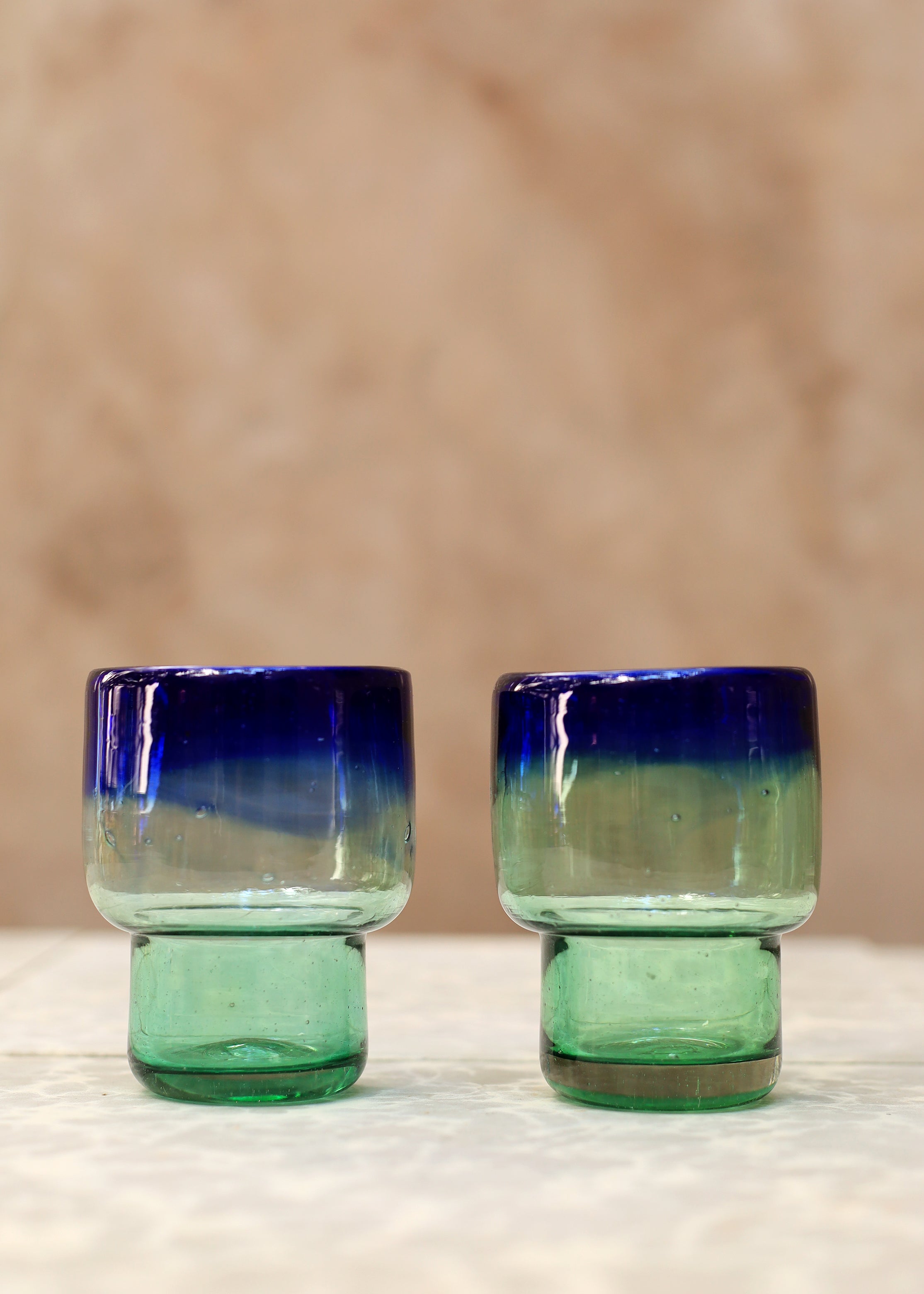 Ombré Stacking Glass Tumbler - Surf - 10 ounces - 300 ml