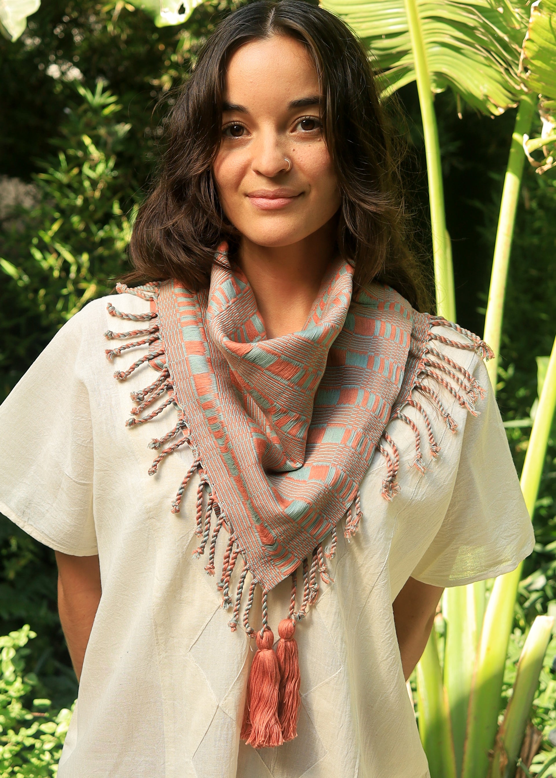 Indigenous - Maya Made - Hand Woven Cotton Scarf - Sunrise