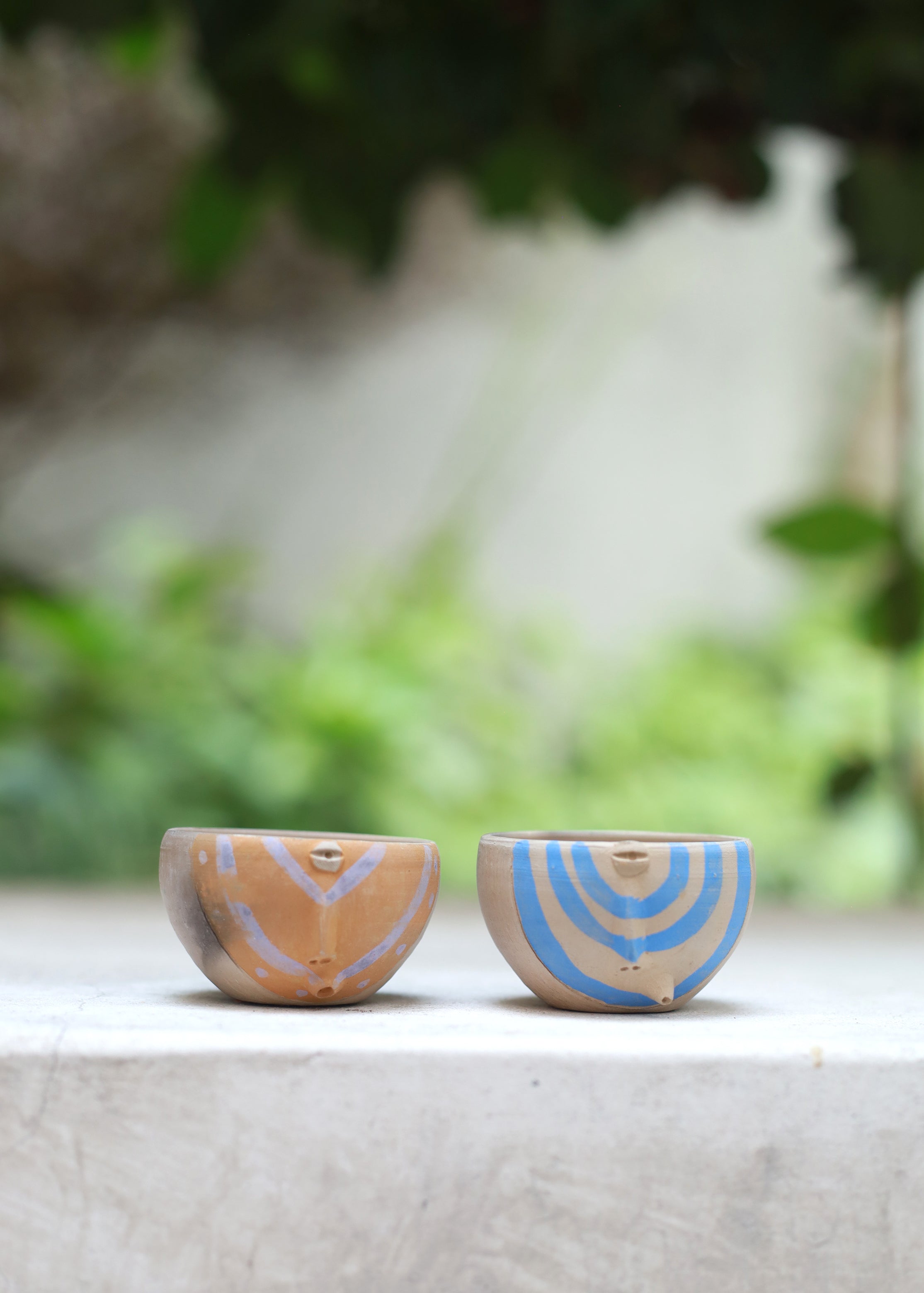 Pair of One Of a Kind Espresso or Mezcal Cups by Kara de Barro
